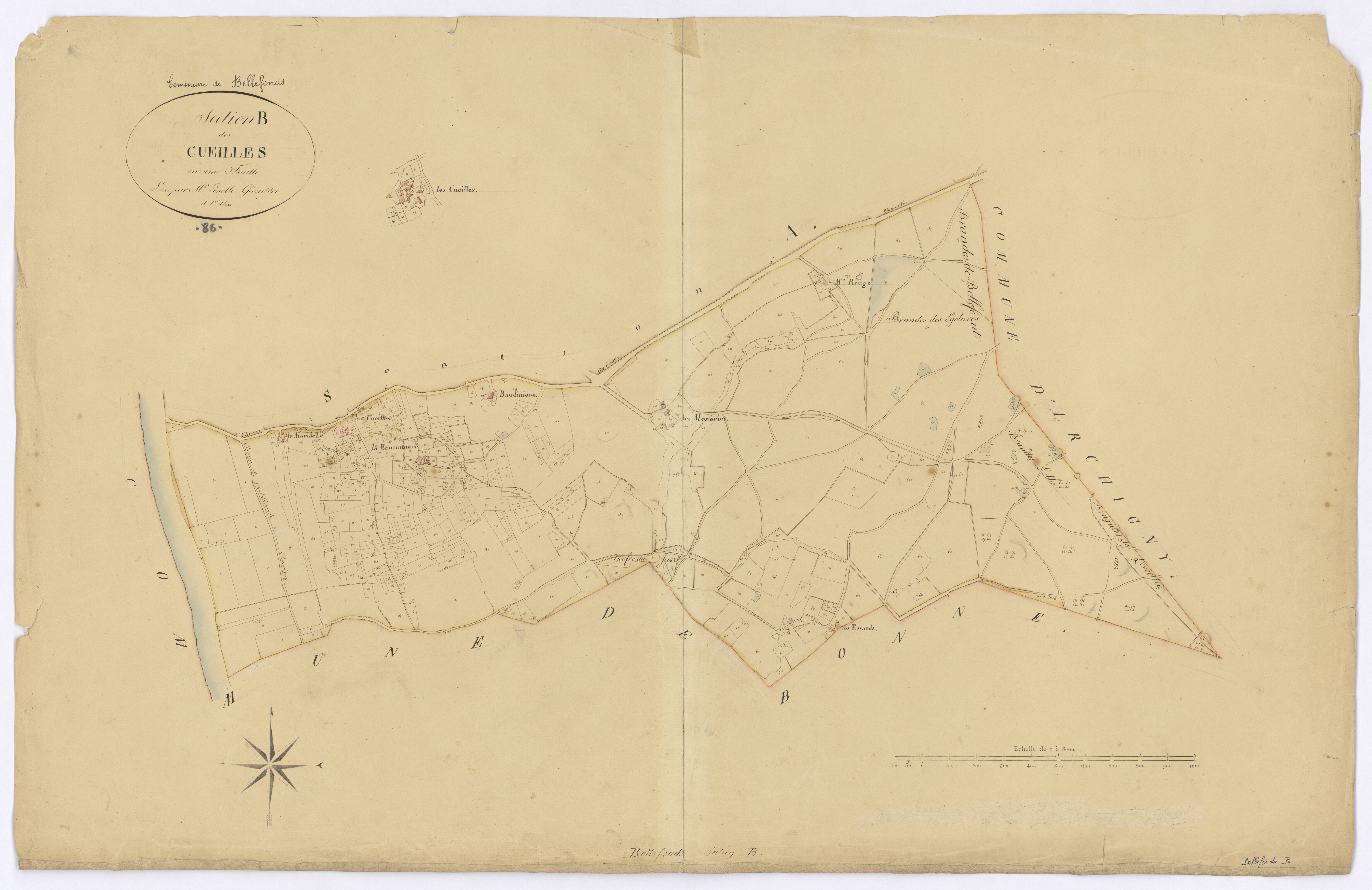 Bellefonds - FRAD086_cadastre Plans 