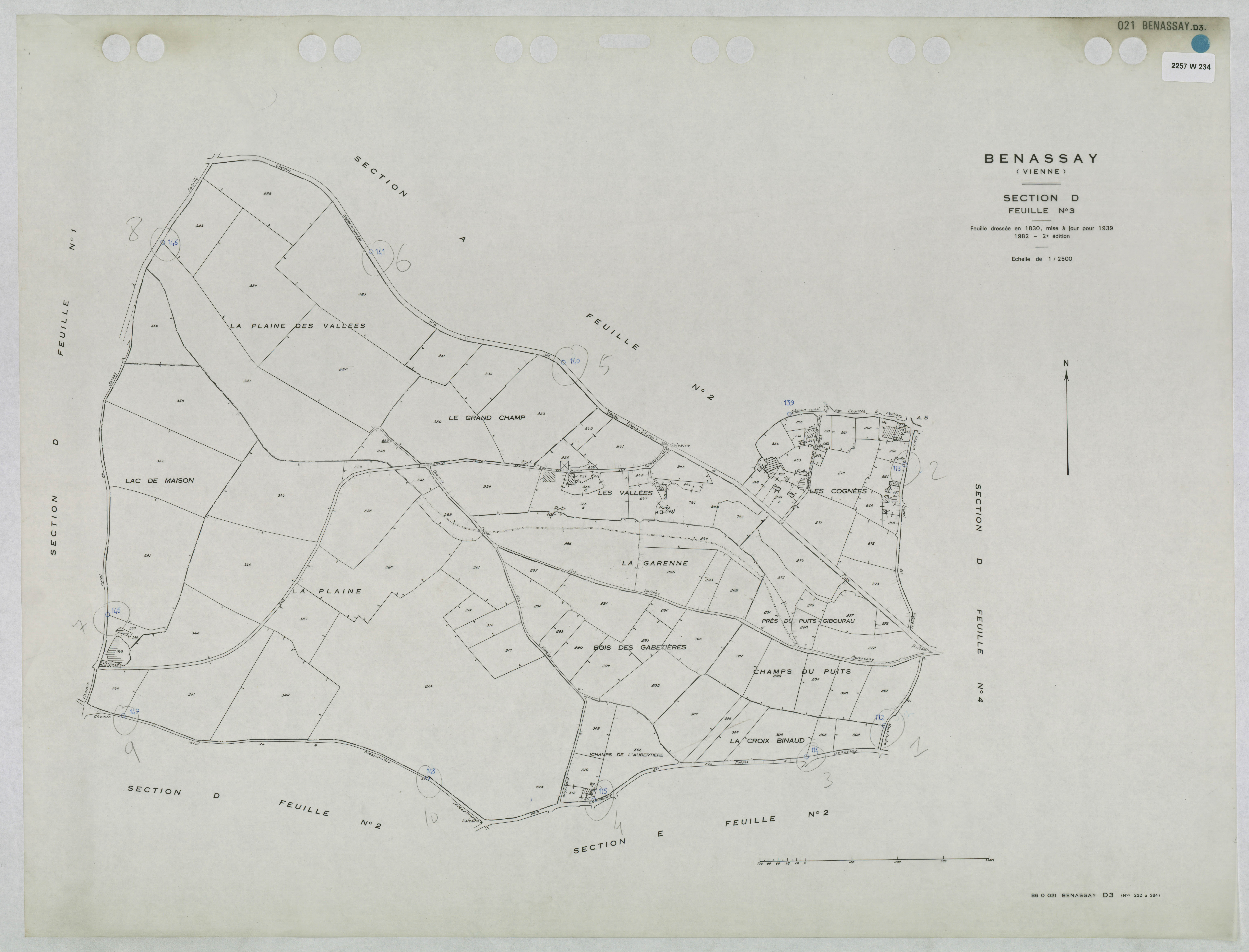 Benassay - FRAD086_cadastre Plans mis à jour 