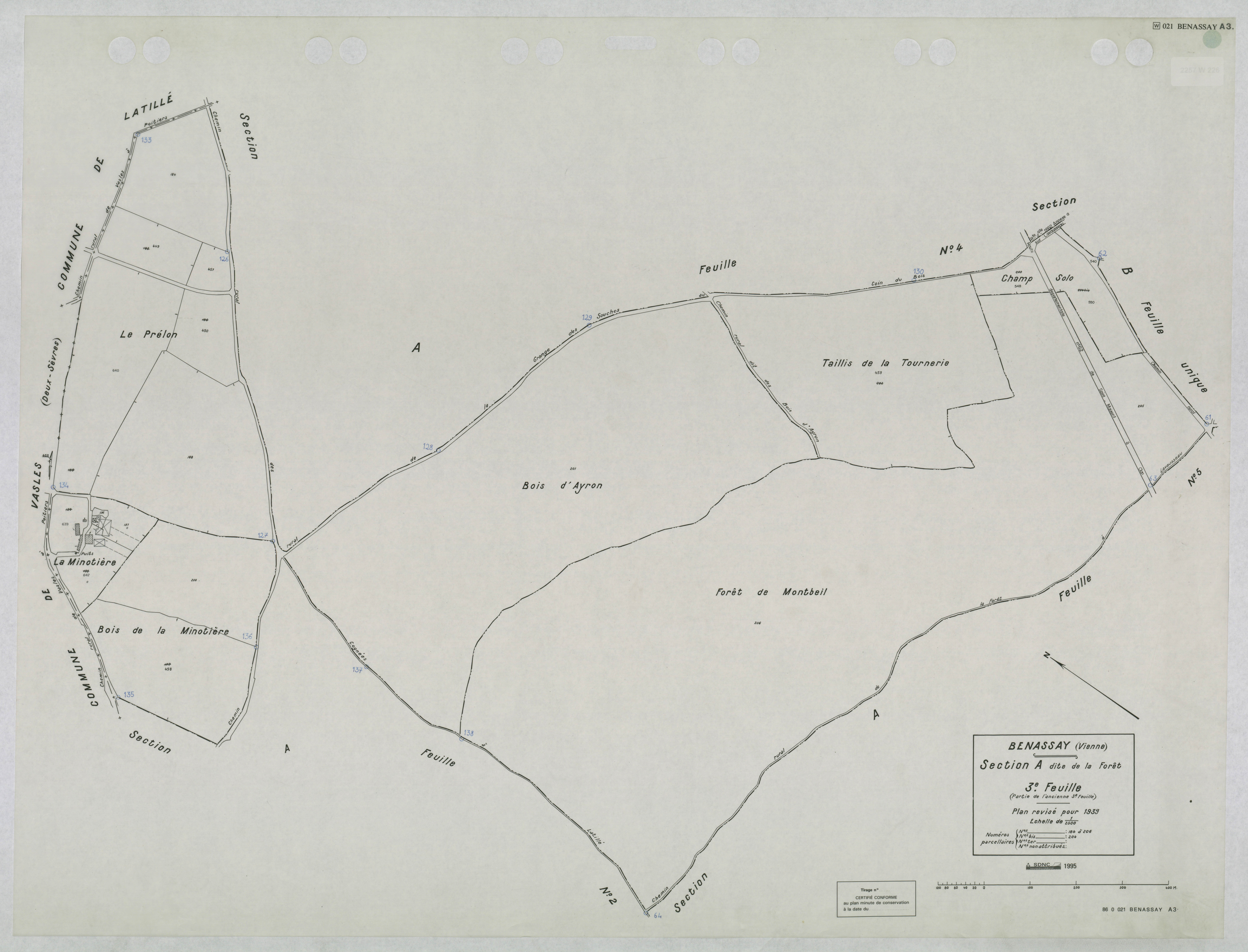 Benassay - FRAD086_cadastre Plans mis à jour 