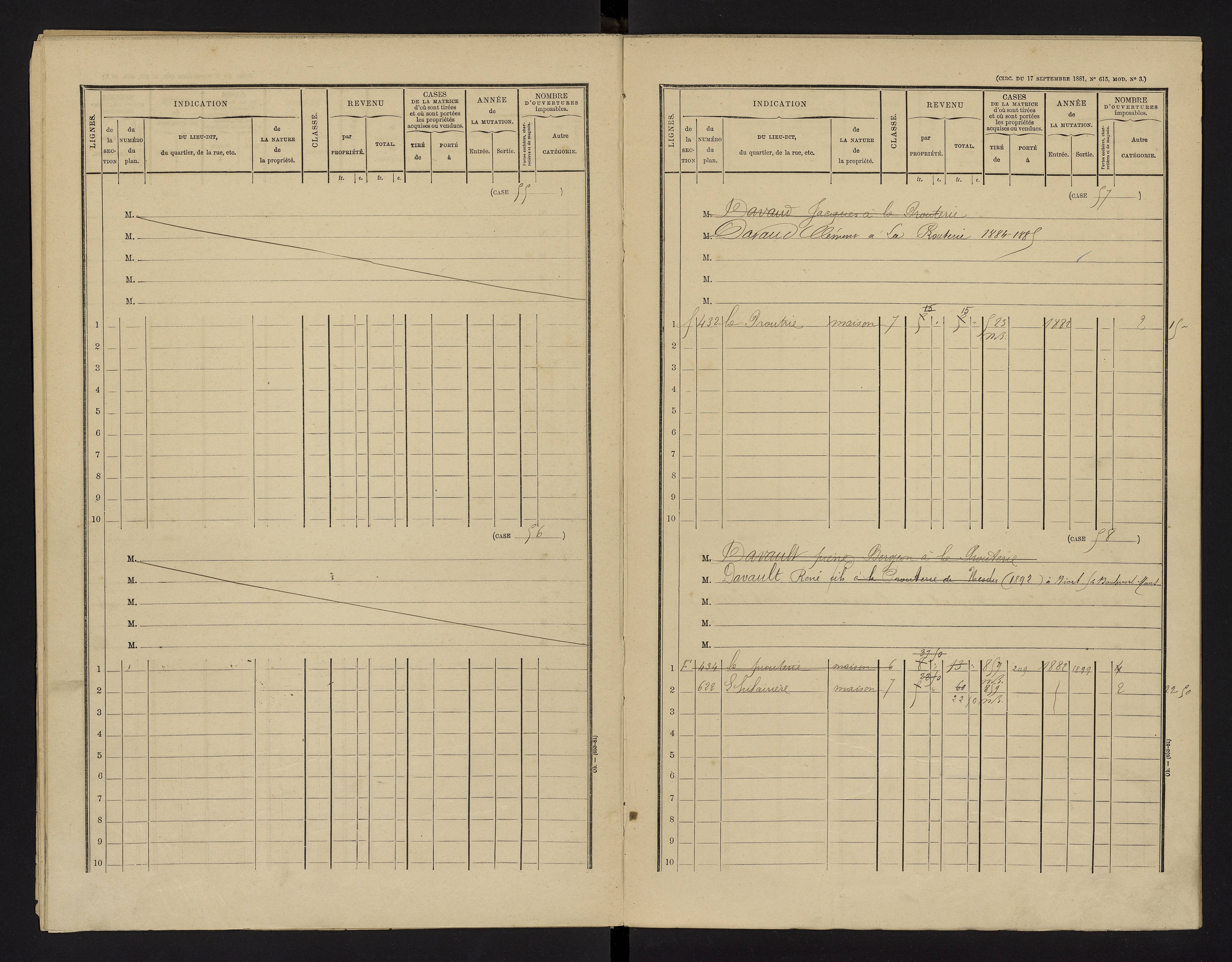 Benassay - FRAD086_cadastre Cases 1-240 