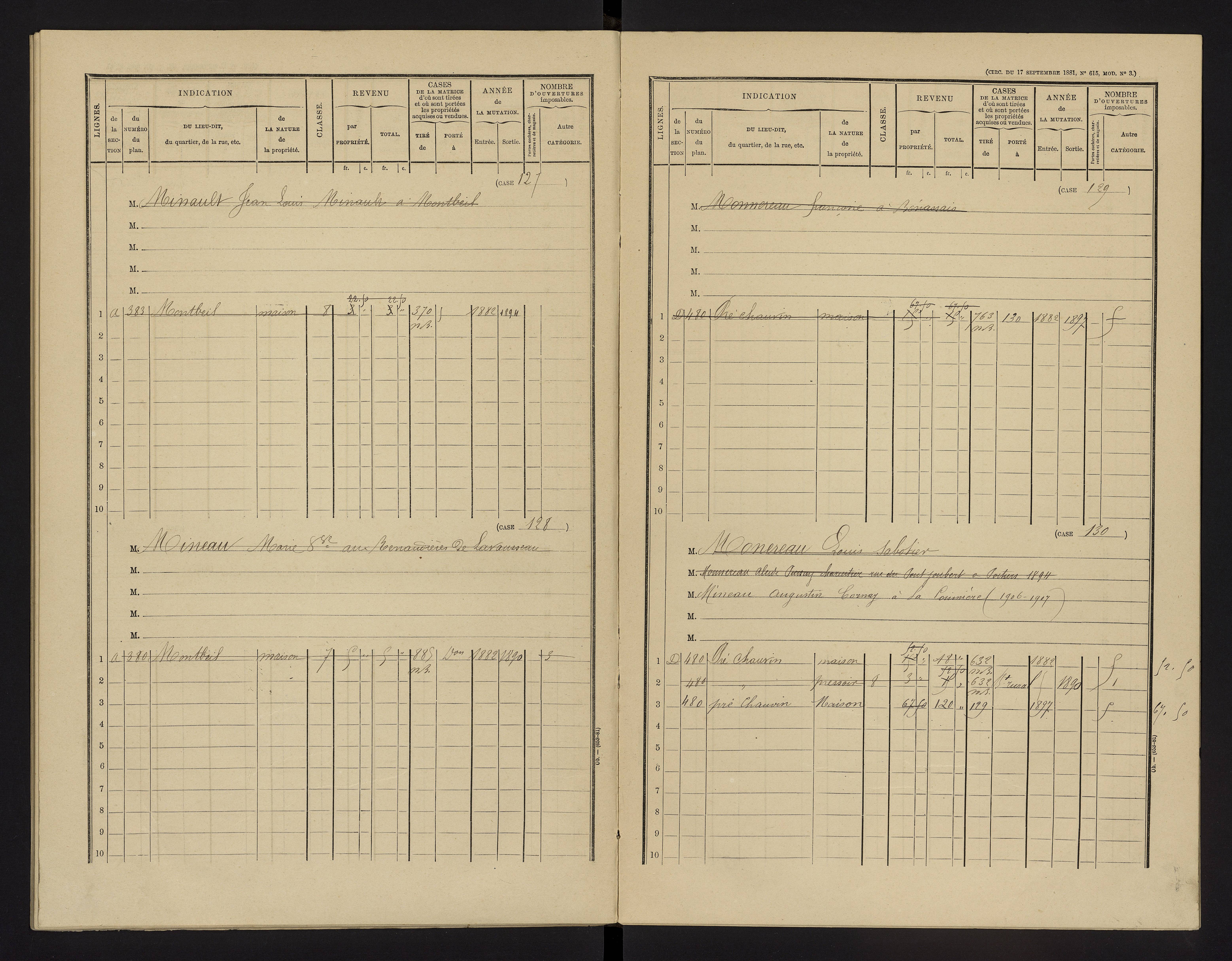 Benassay - FRAD086_cadastre Cases 1-240 