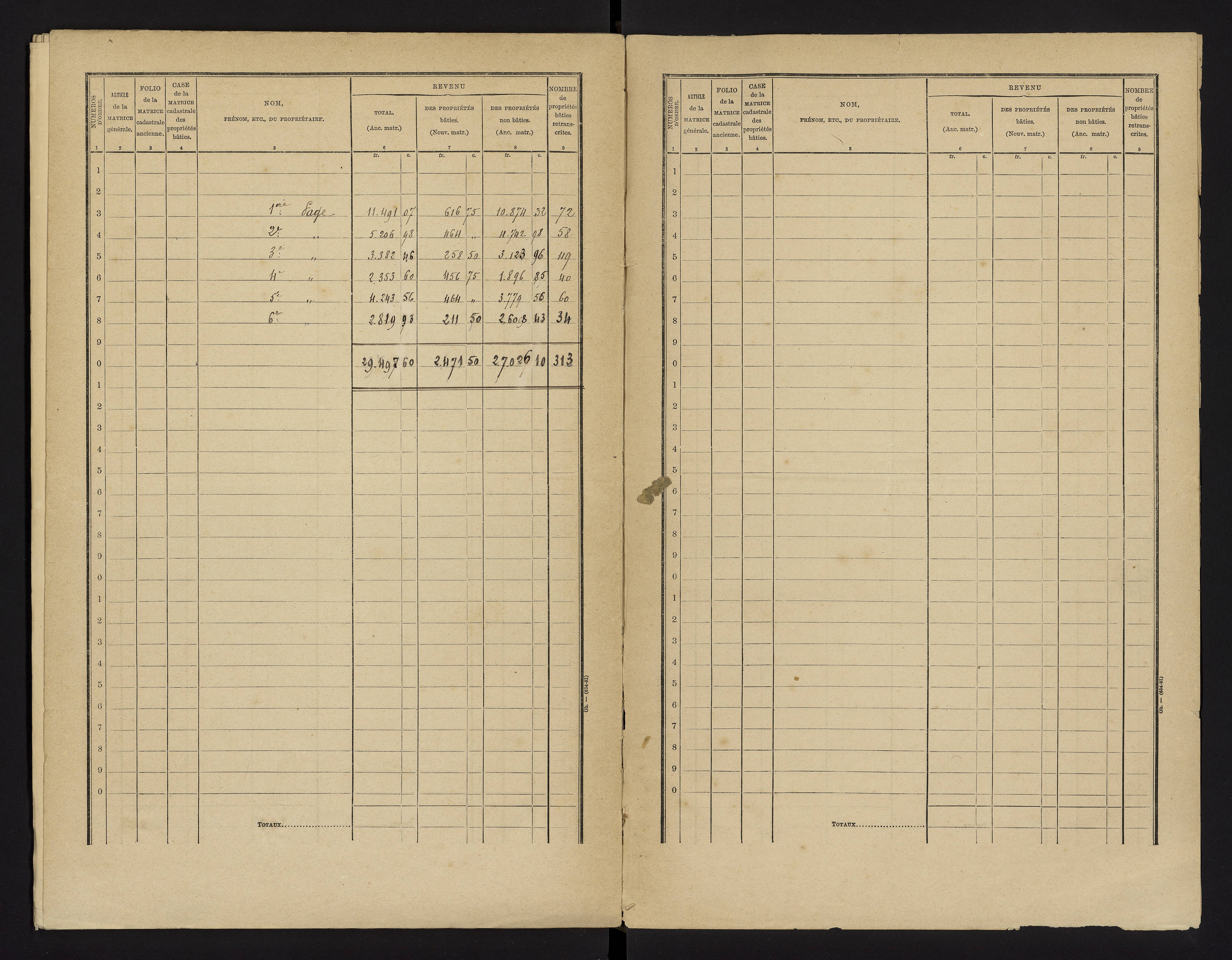 Benassay - FRAD086_cadastre Cases 1-240 