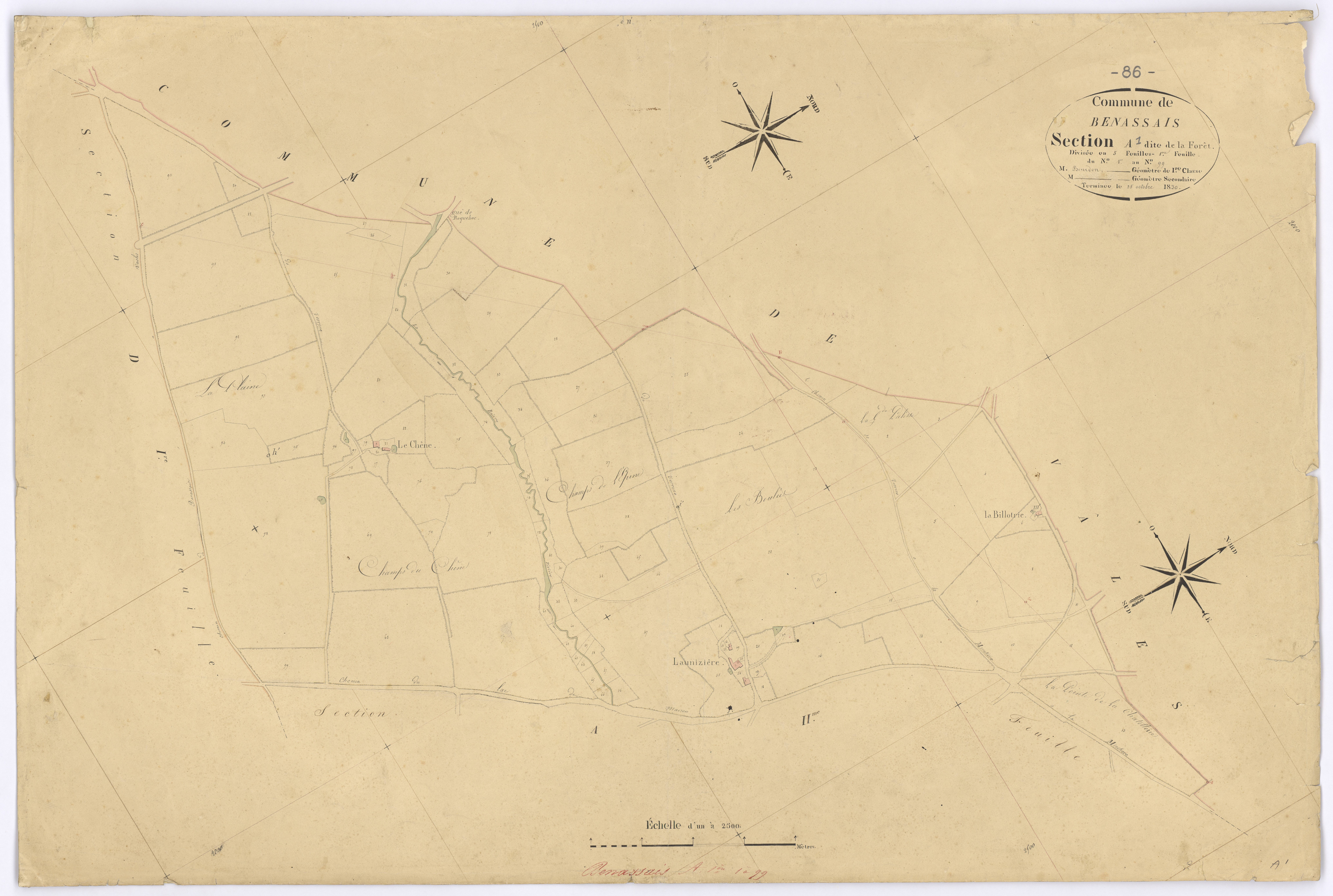 Benassay - FRAD086_cadastre Plans 