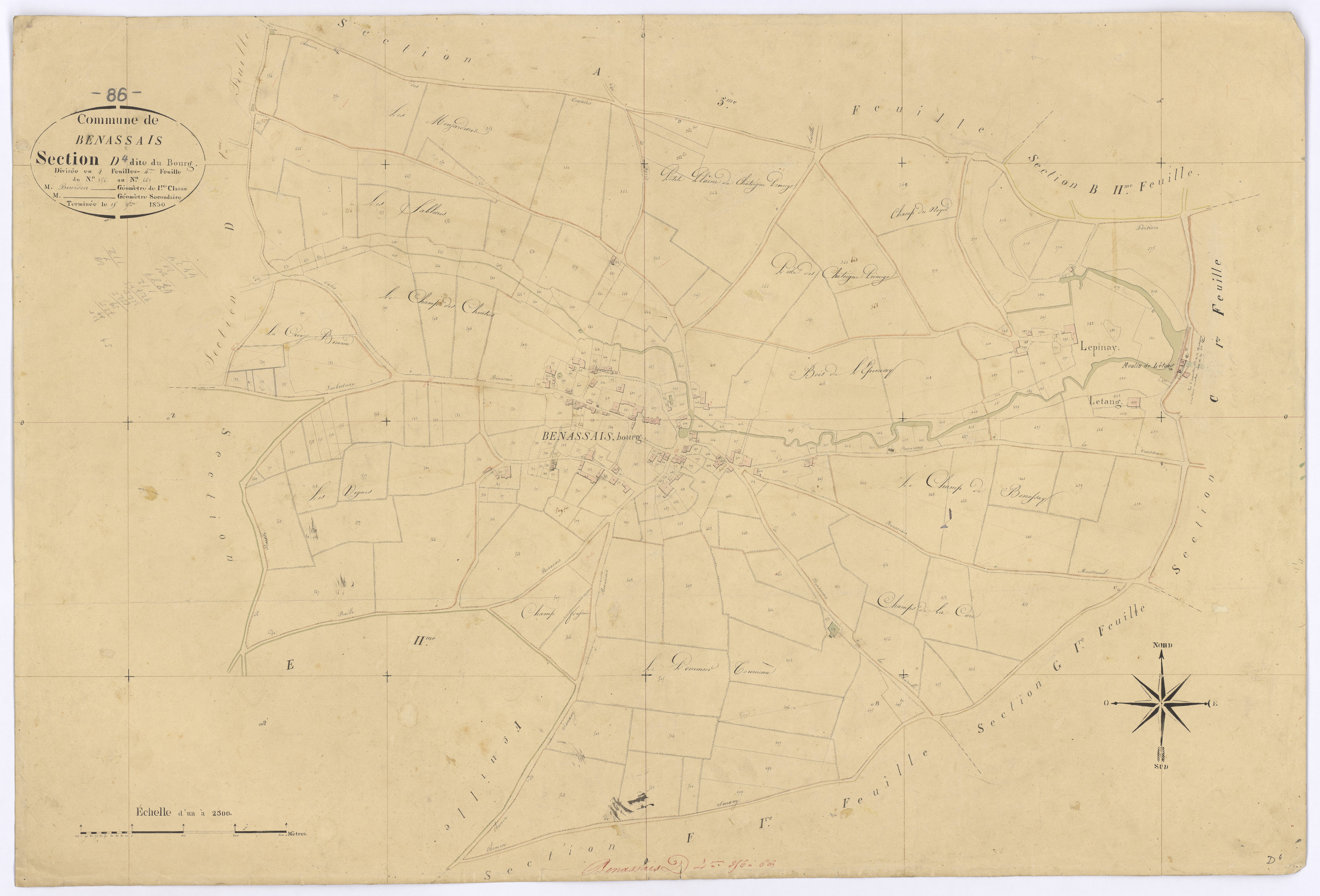 Benassay - FRAD086_cadastre Plans 