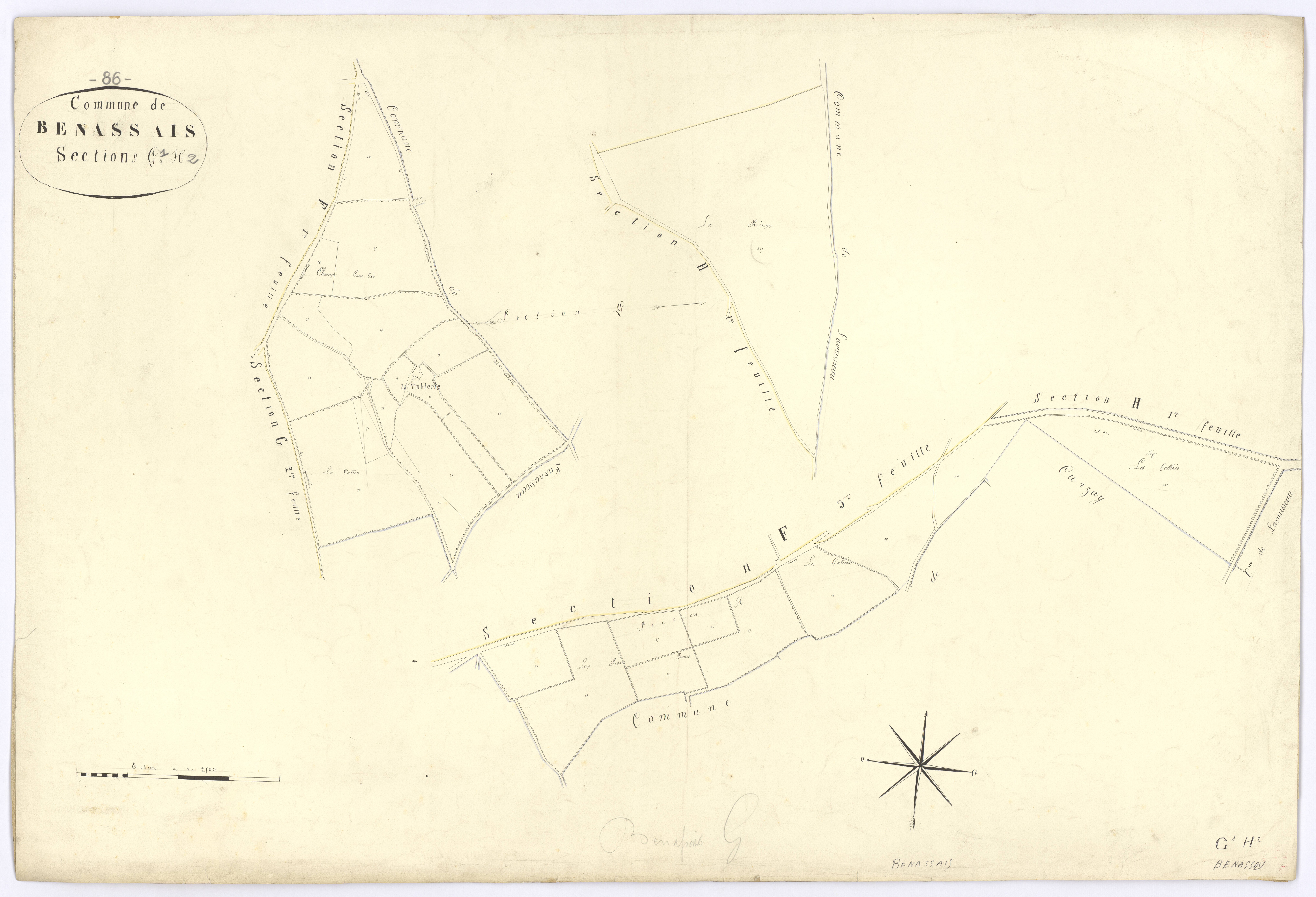 Benassay - FRAD086_cadastre Plans 
