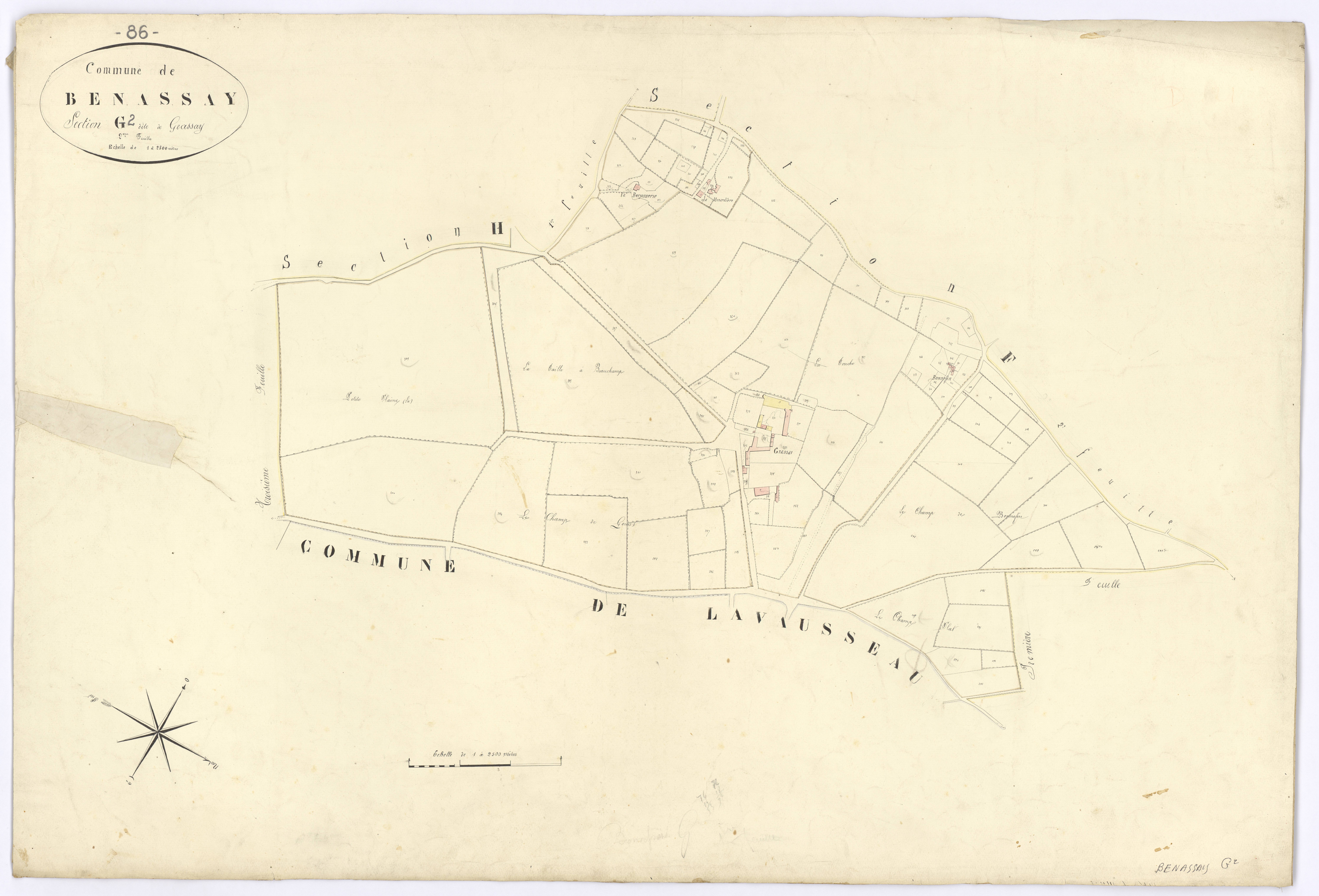 Benassay - FRAD086_cadastre Plans 