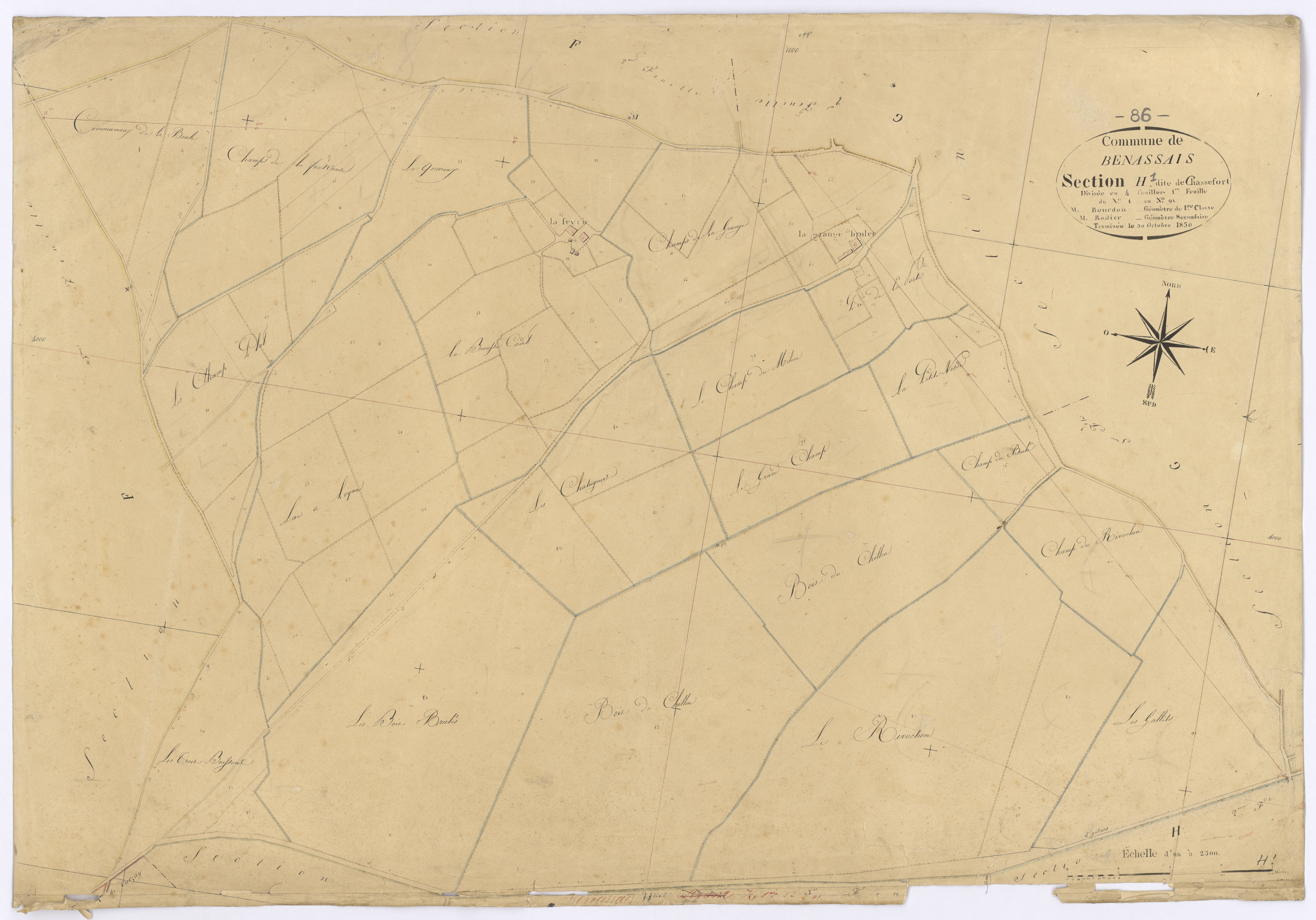 Benassay - FRAD086_cadastre Plans 