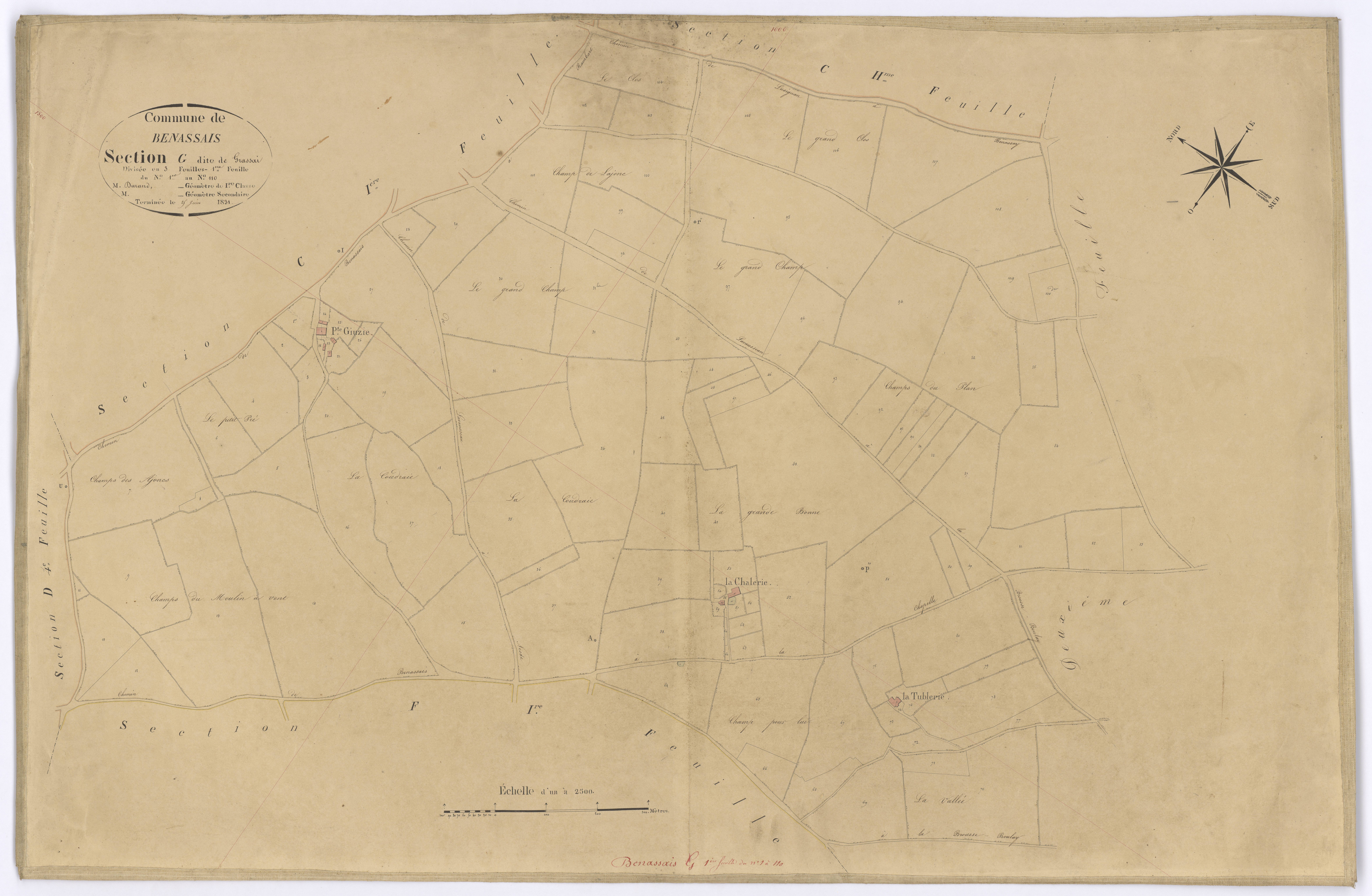 Benassay - FRAD086_cadastre Plans 