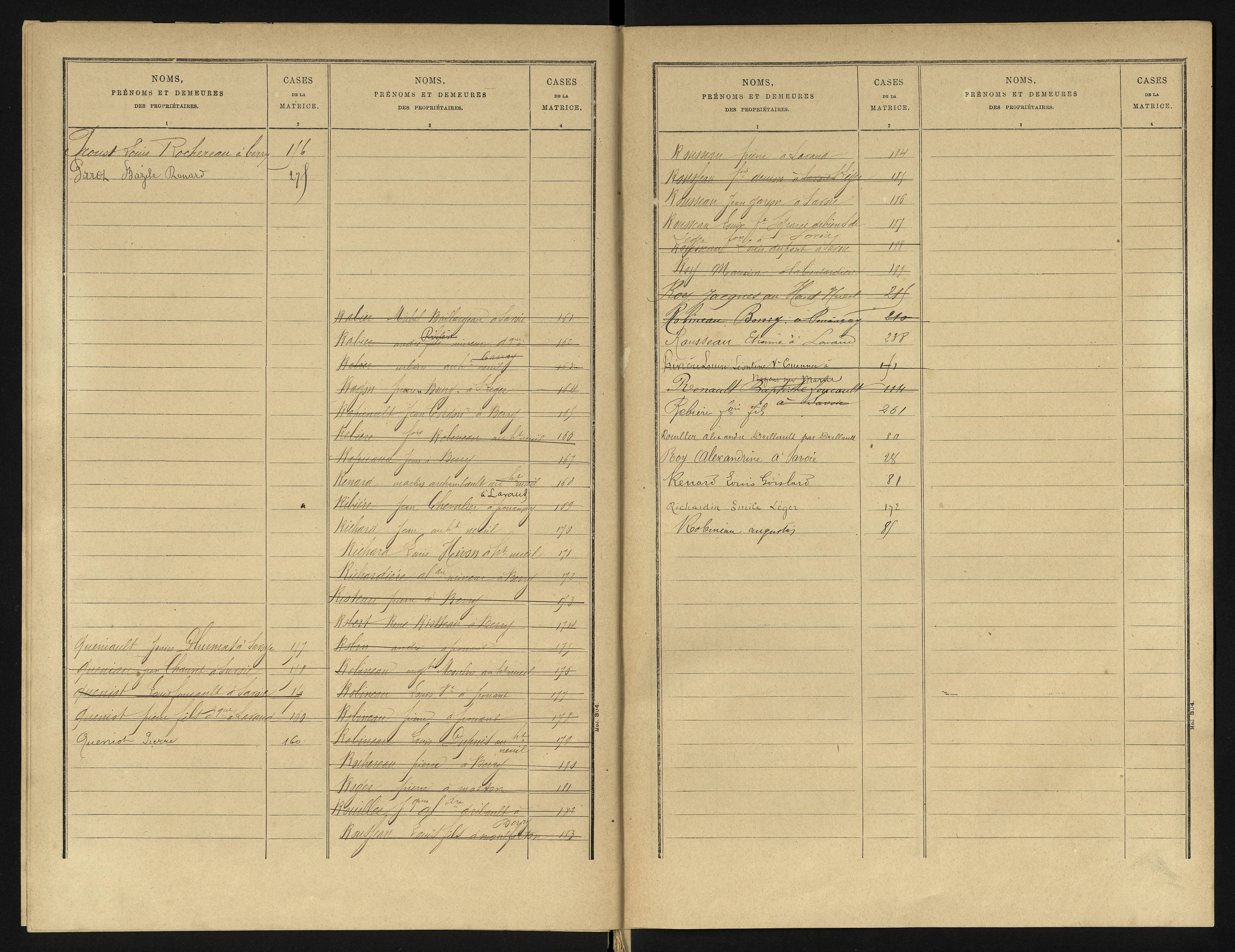 Berrie - FRAD086_cadastre Cases 1-280 
