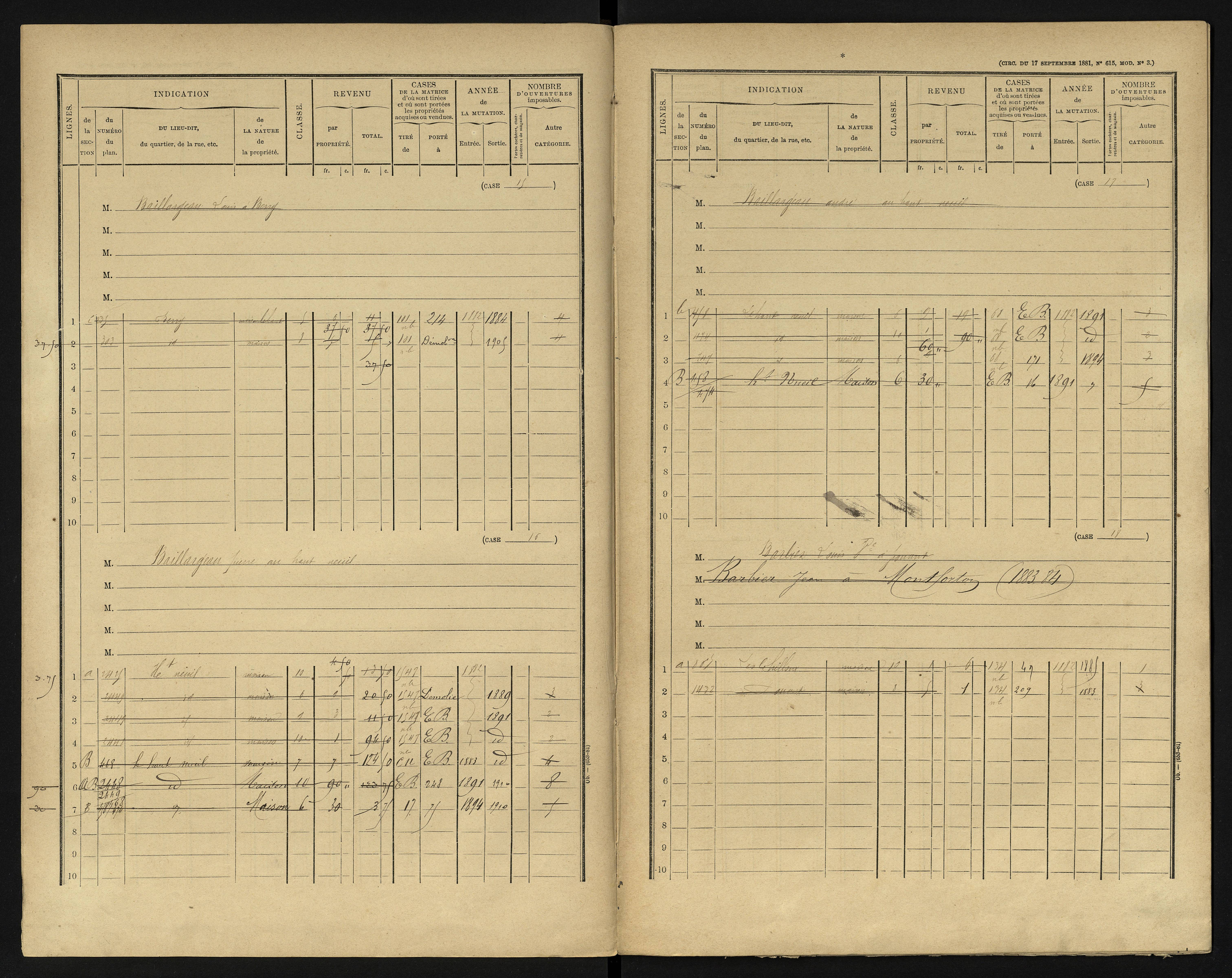 Berrie - FRAD086_cadastre Cases 1-280 