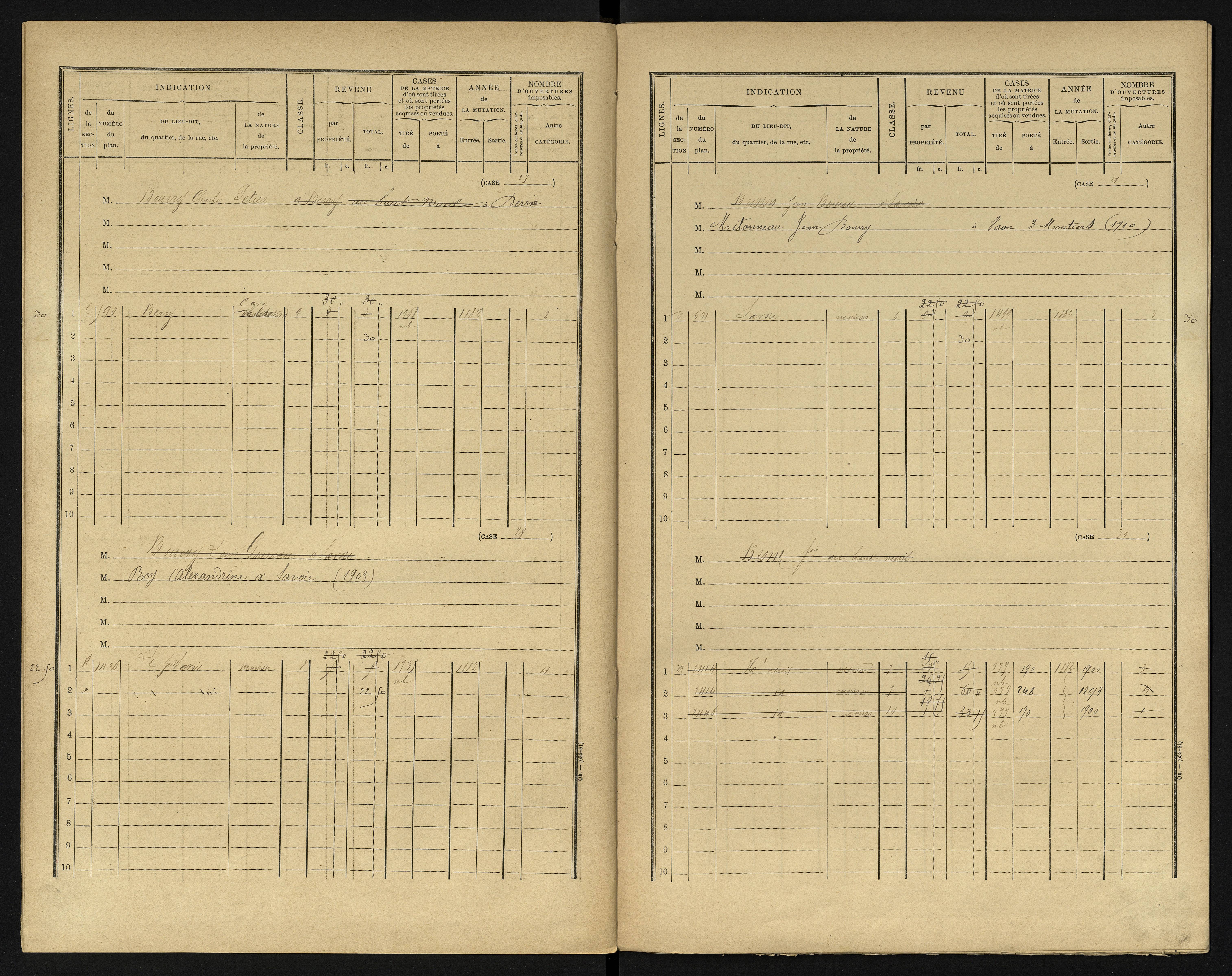 Berrie - FRAD086_cadastre Cases 1-280 
