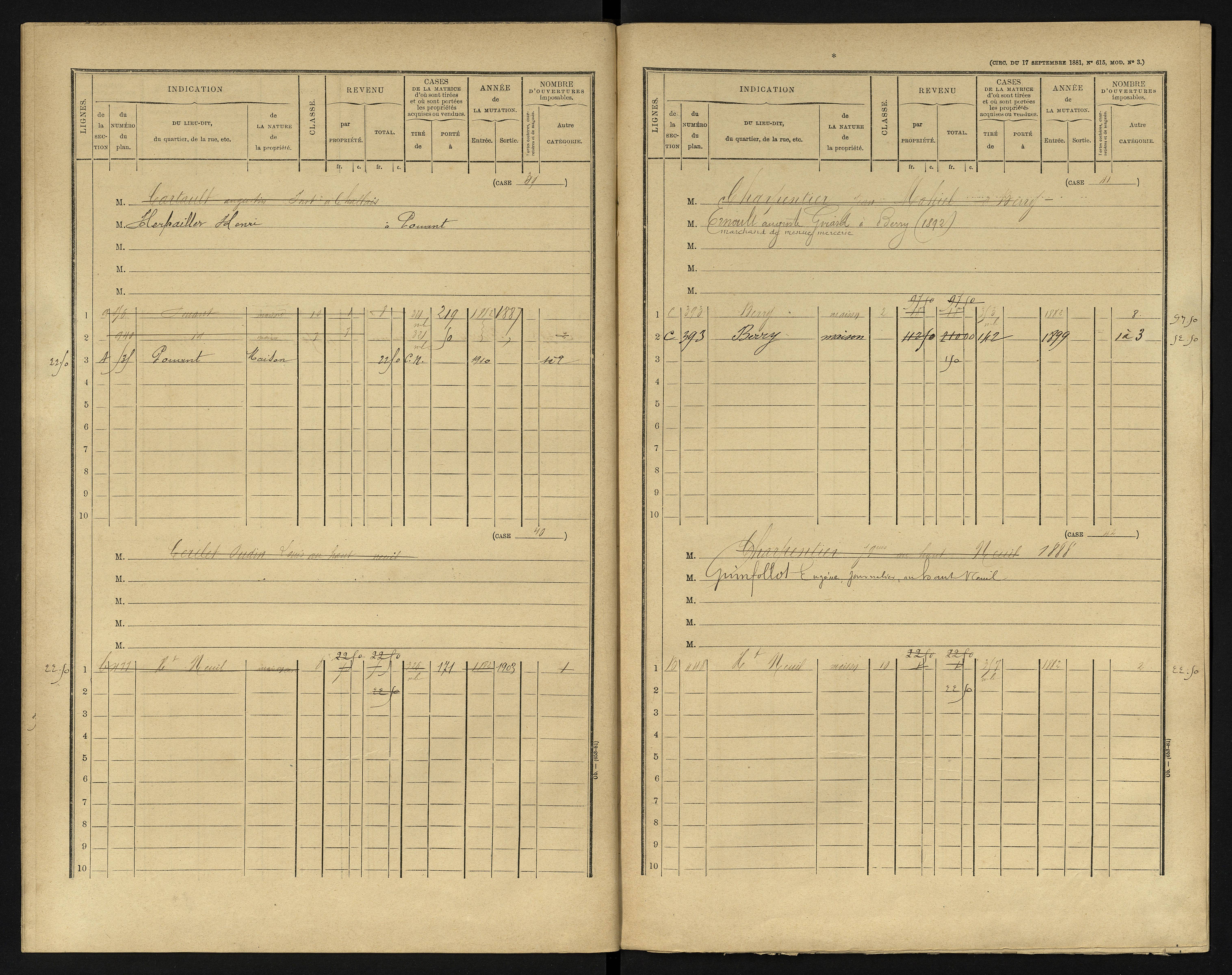 Berrie - FRAD086_cadastre Cases 1-280 
