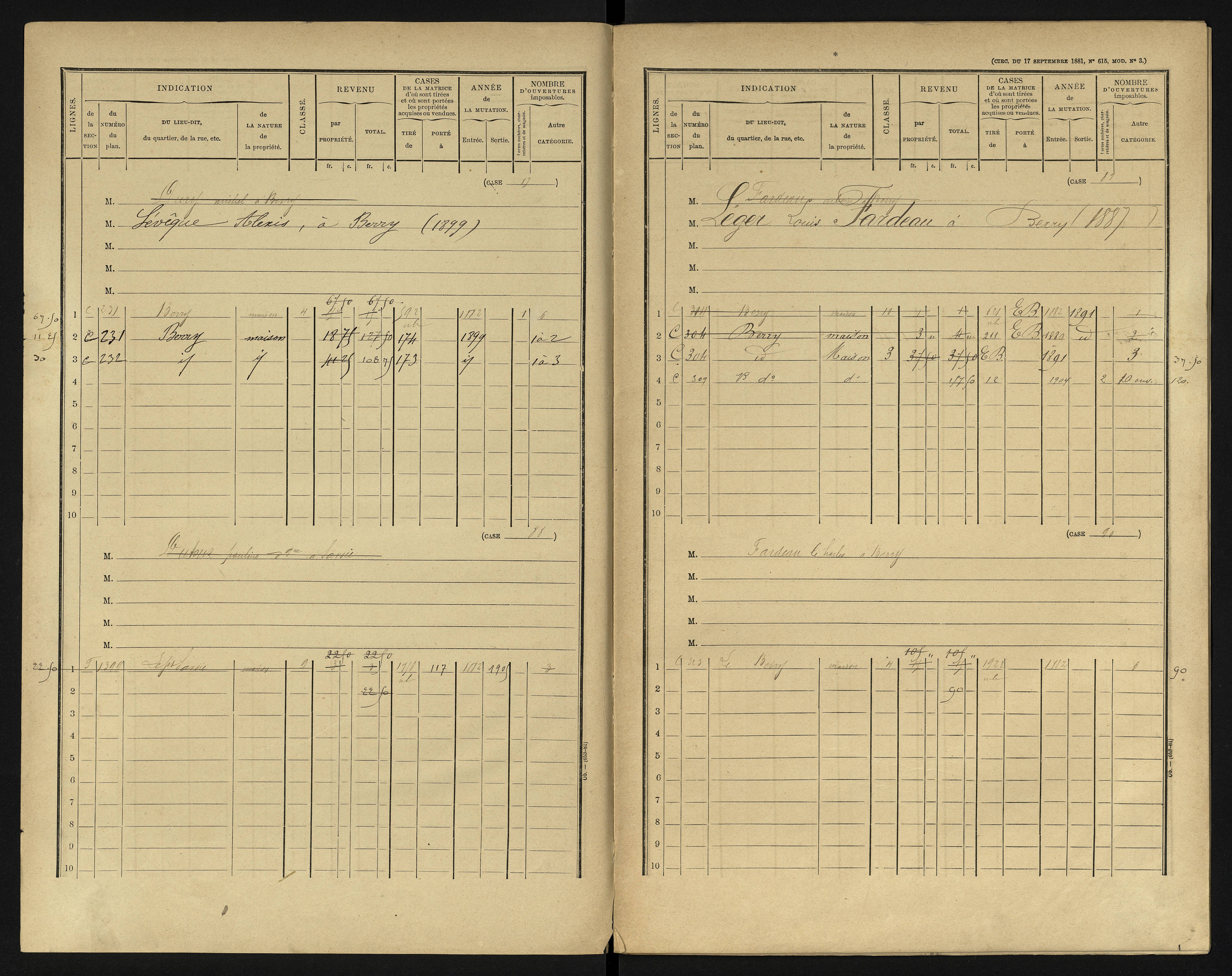 Berrie - FRAD086_cadastre Cases 1-280 