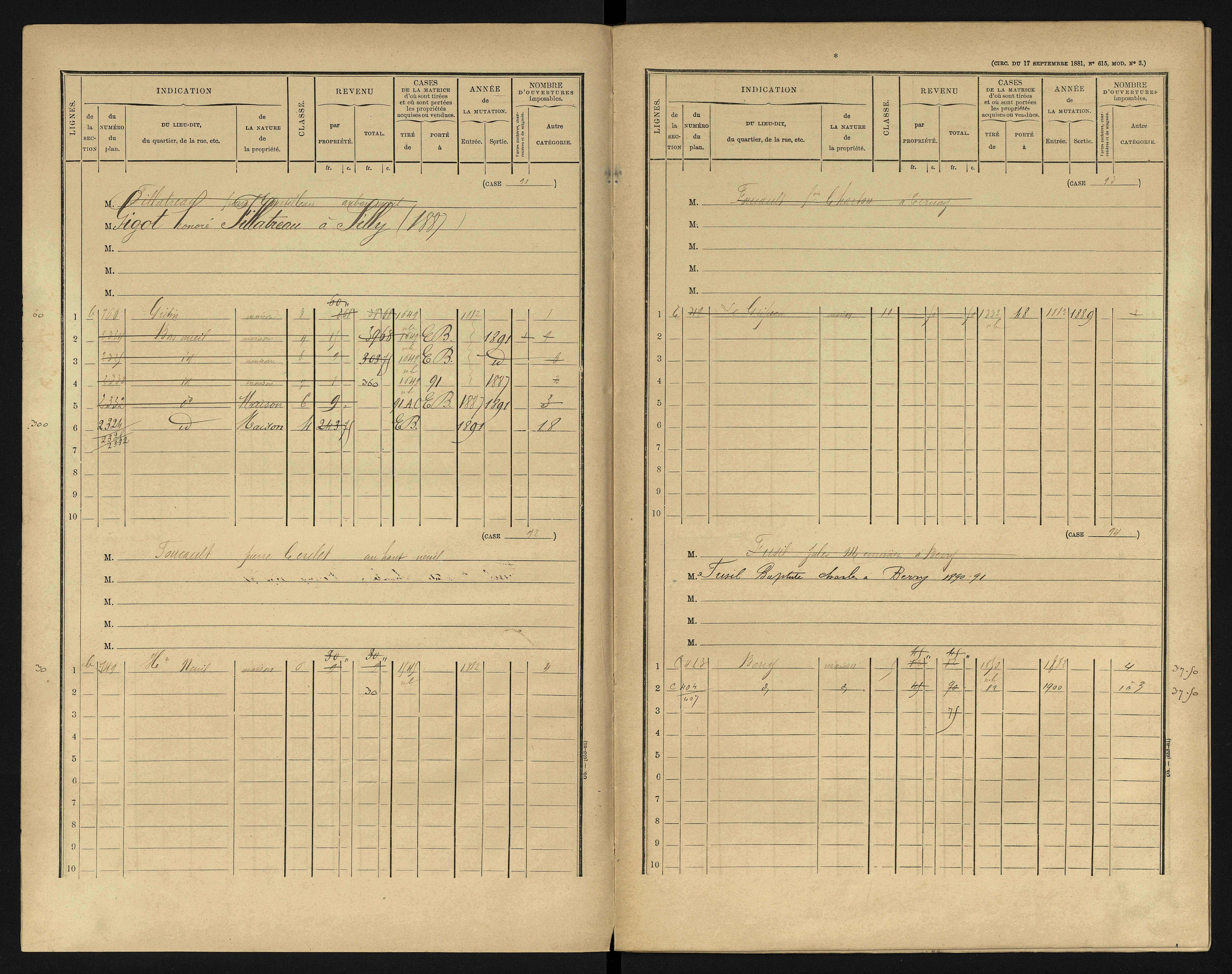 Berrie - FRAD086_cadastre Cases 1-280 
