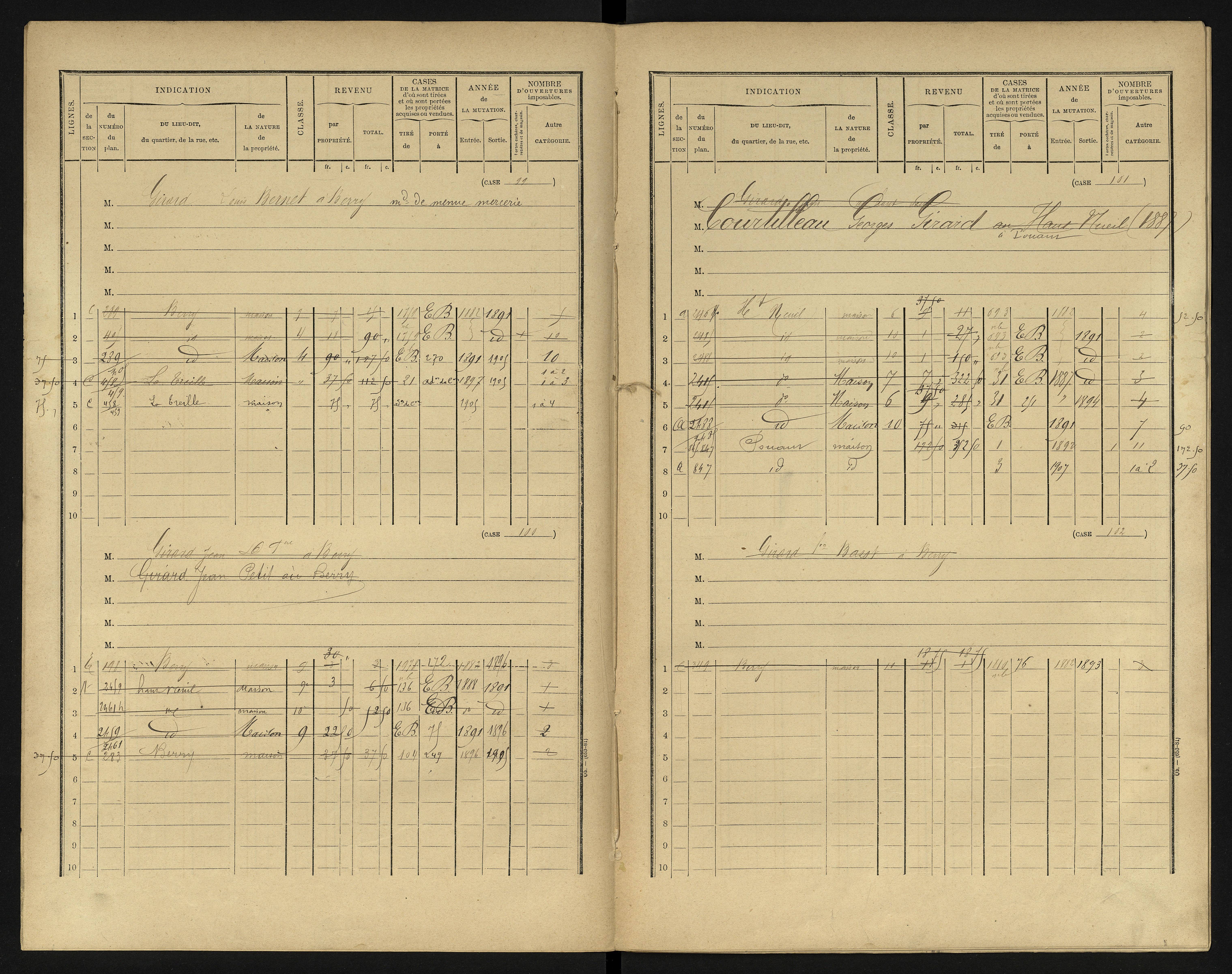 Berrie - FRAD086_cadastre Cases 1-280 
