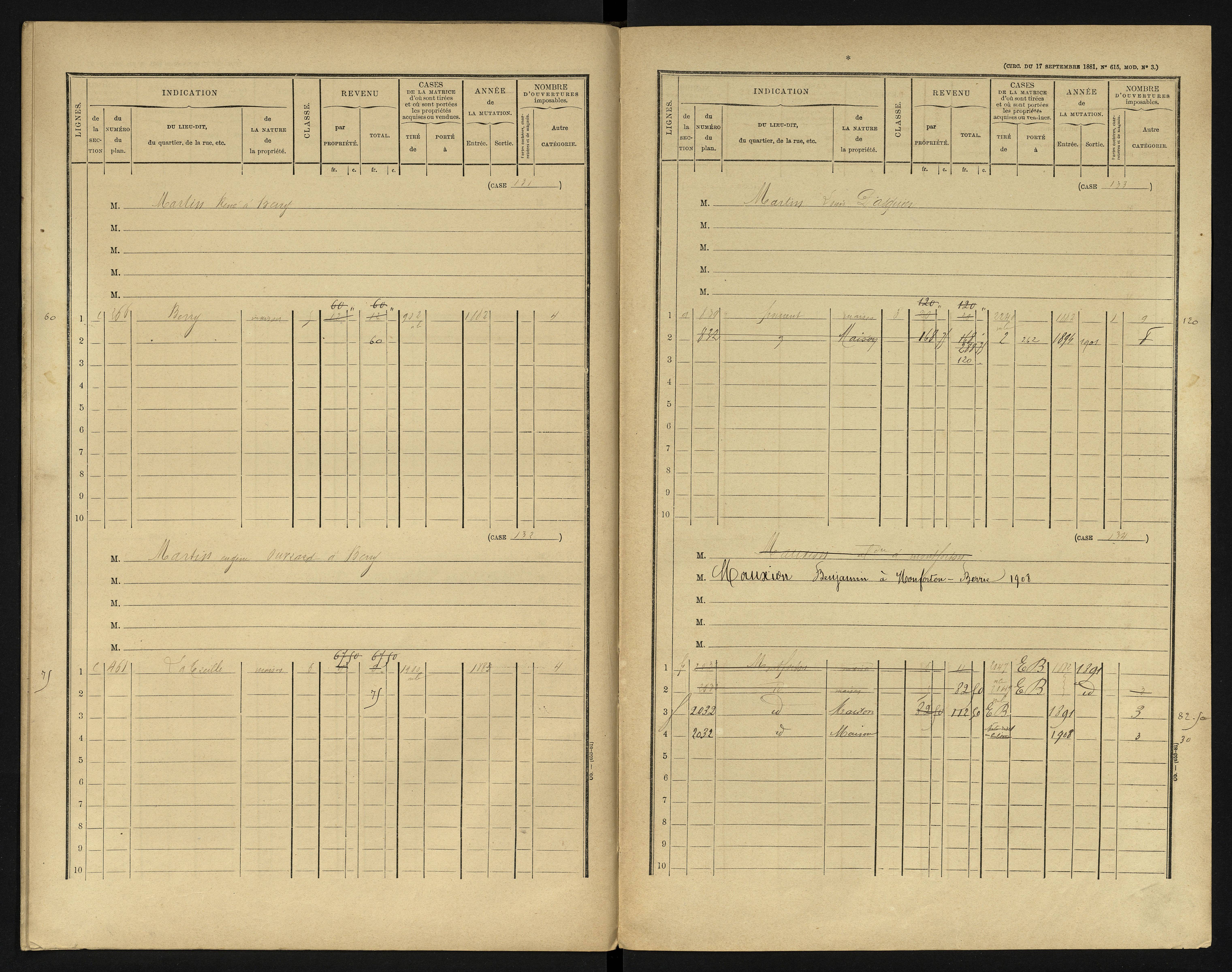 Berrie - FRAD086_cadastre Cases 1-280 