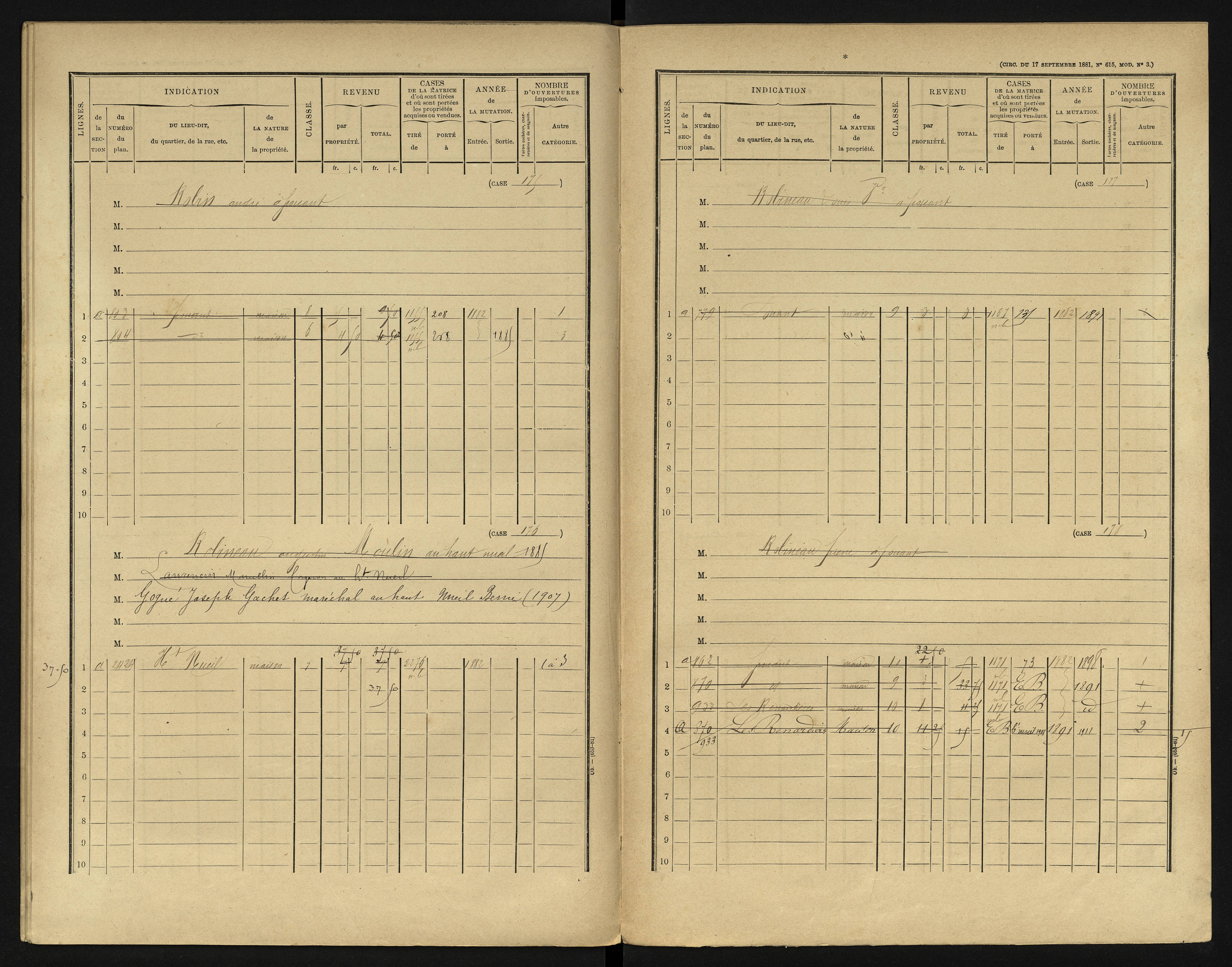 Berrie - FRAD086_cadastre Cases 1-280 