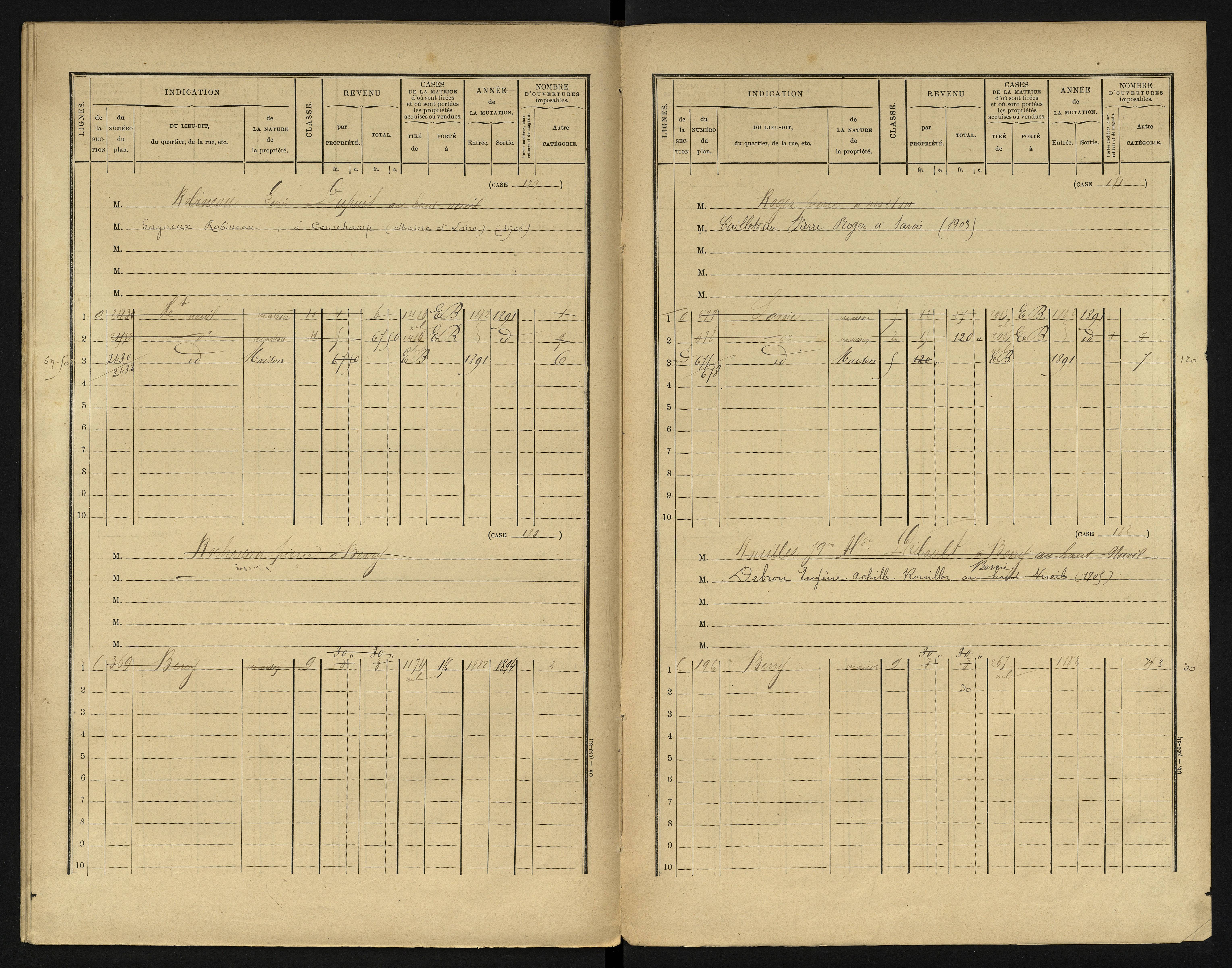 Berrie - FRAD086_cadastre Cases 1-280 