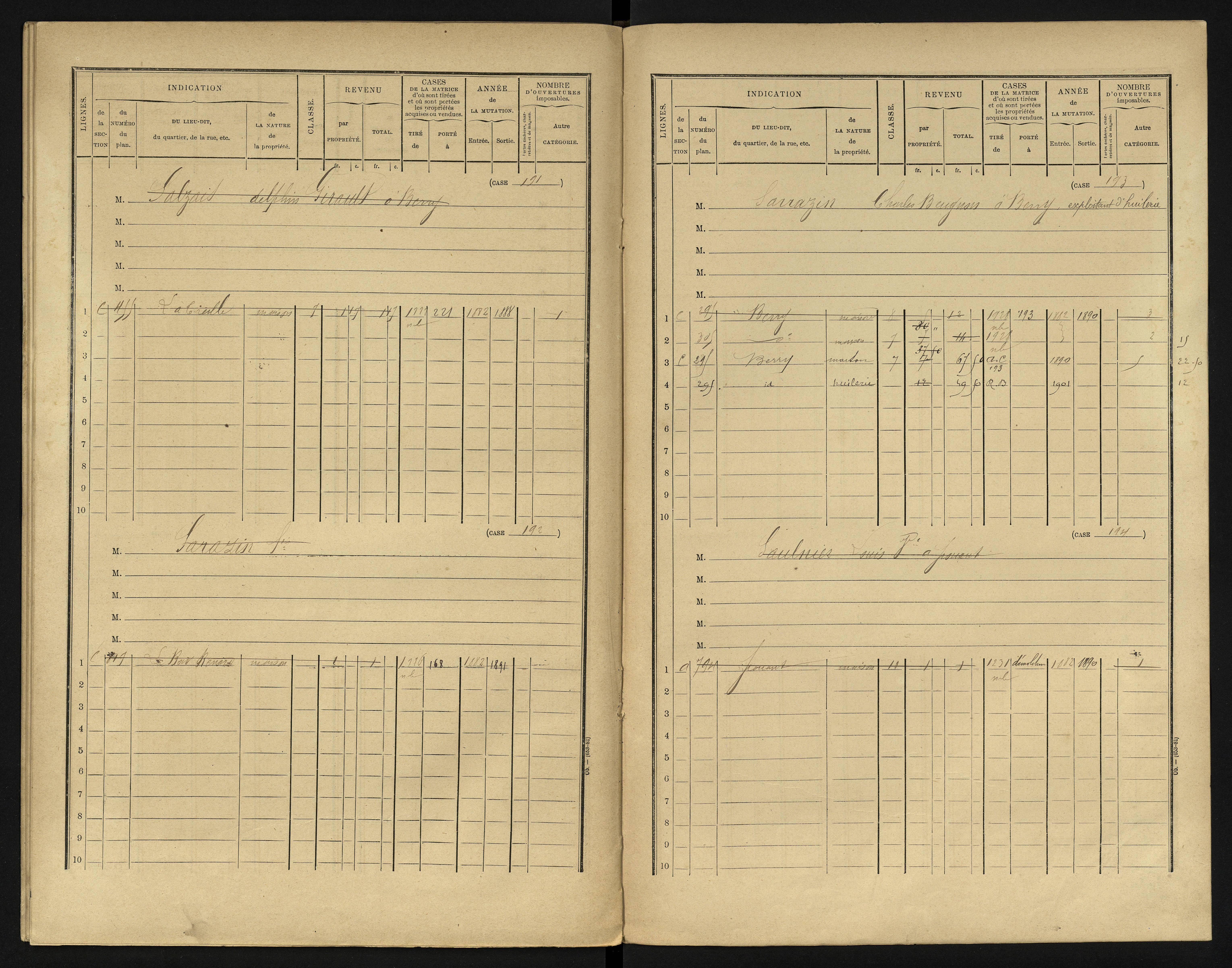 Berrie - FRAD086_cadastre Cases 1-280 