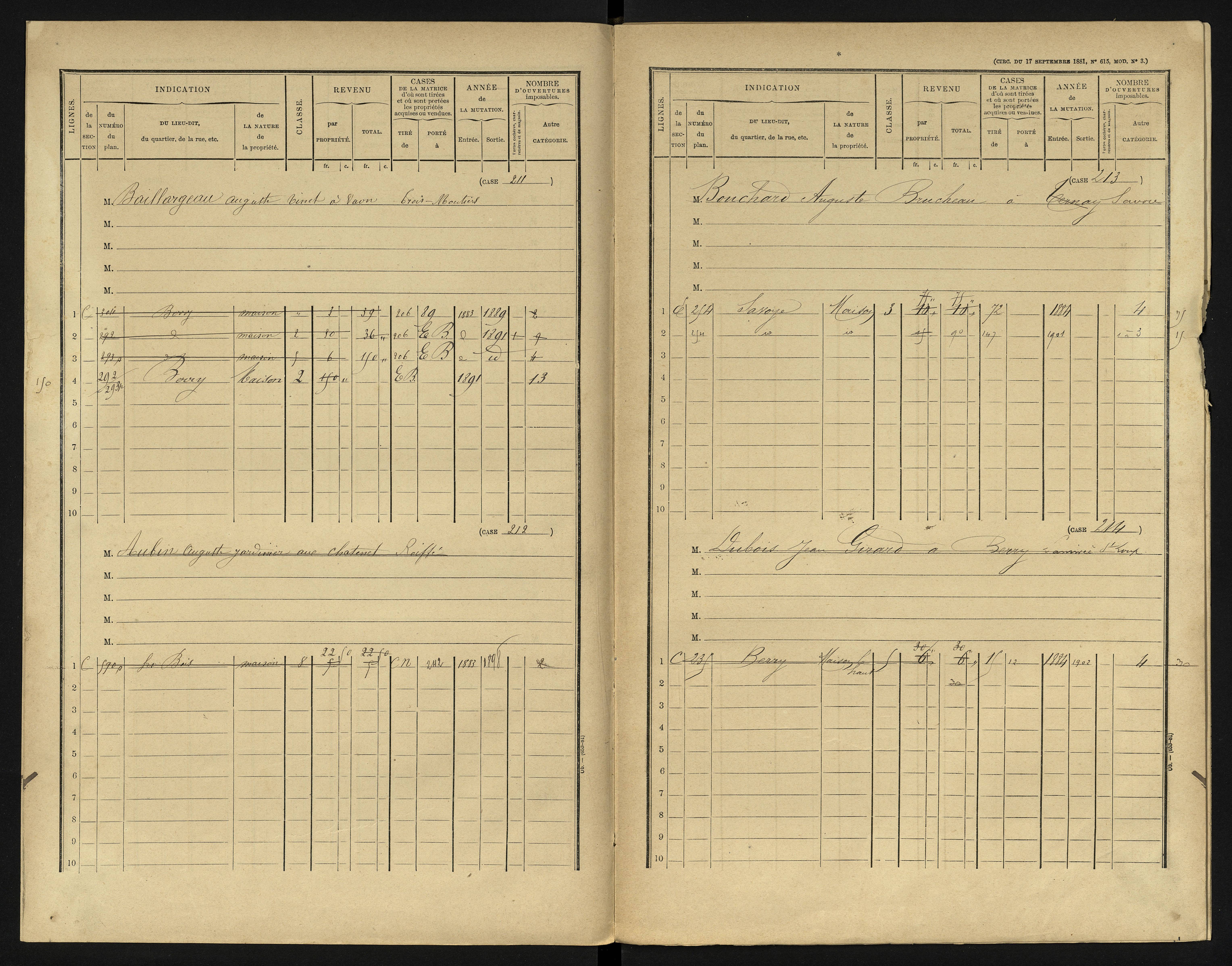 Berrie - FRAD086_cadastre Cases 1-280 