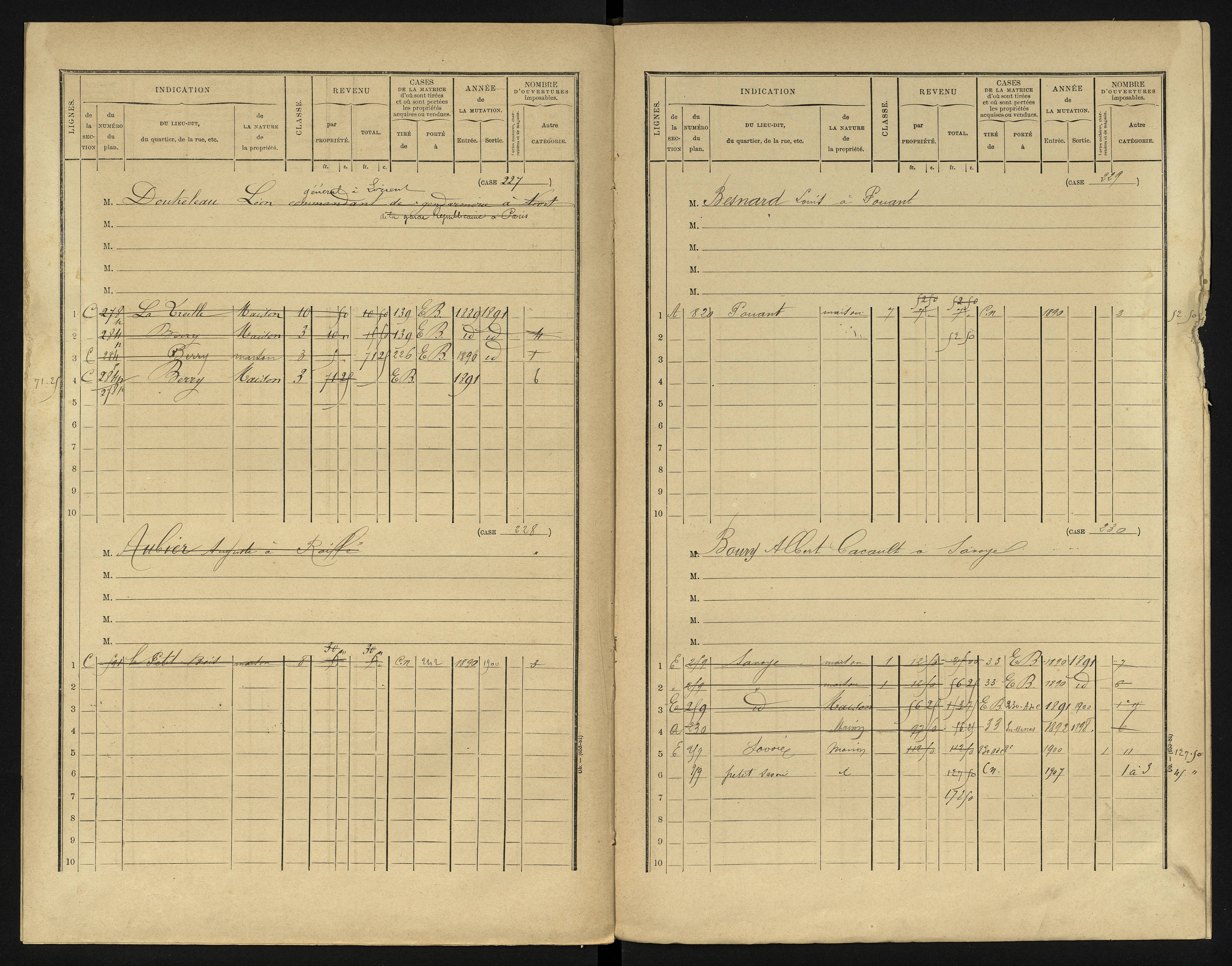 Berrie - FRAD086_cadastre Cases 1-280 