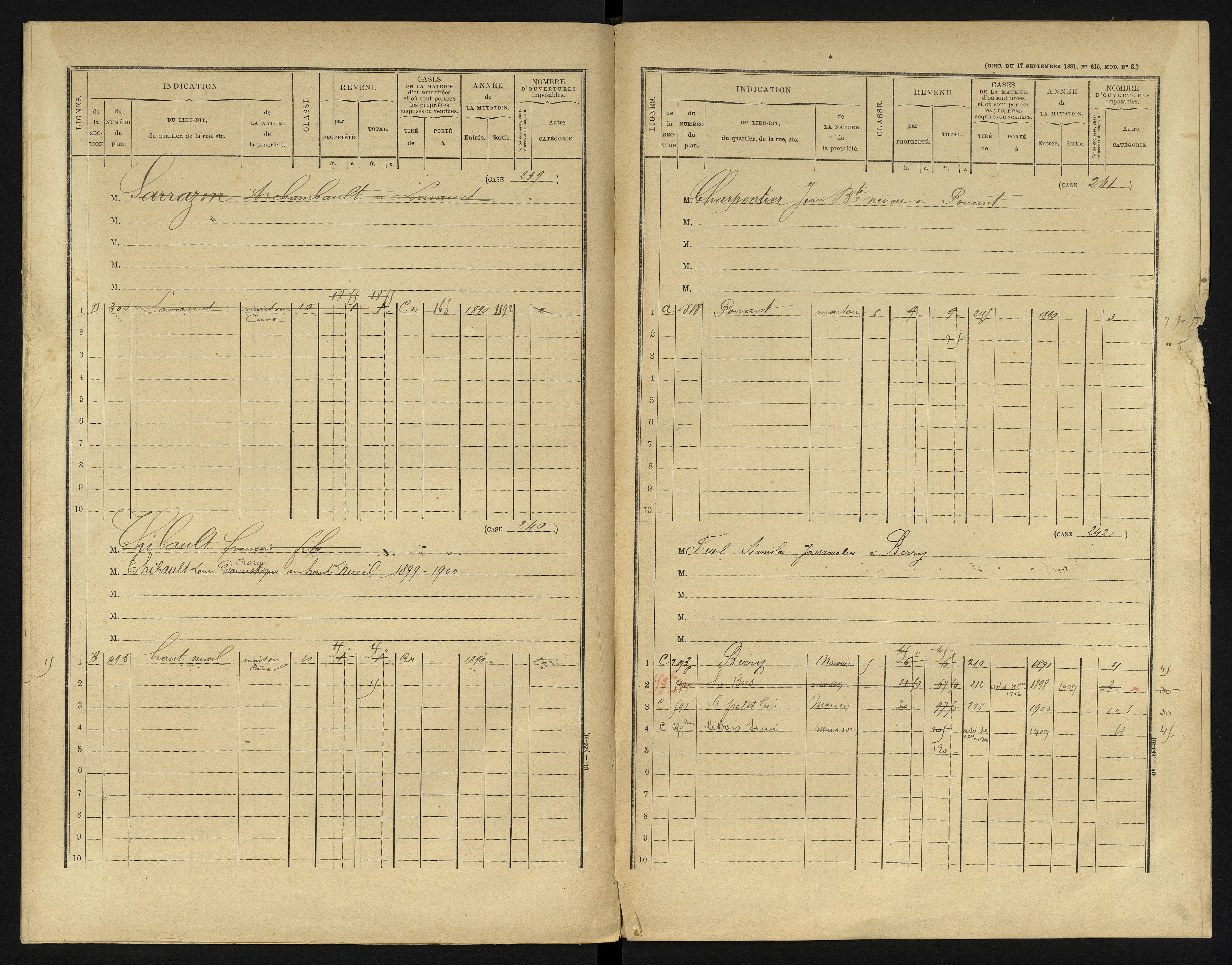 Berrie - FRAD086_cadastre Cases 1-280 