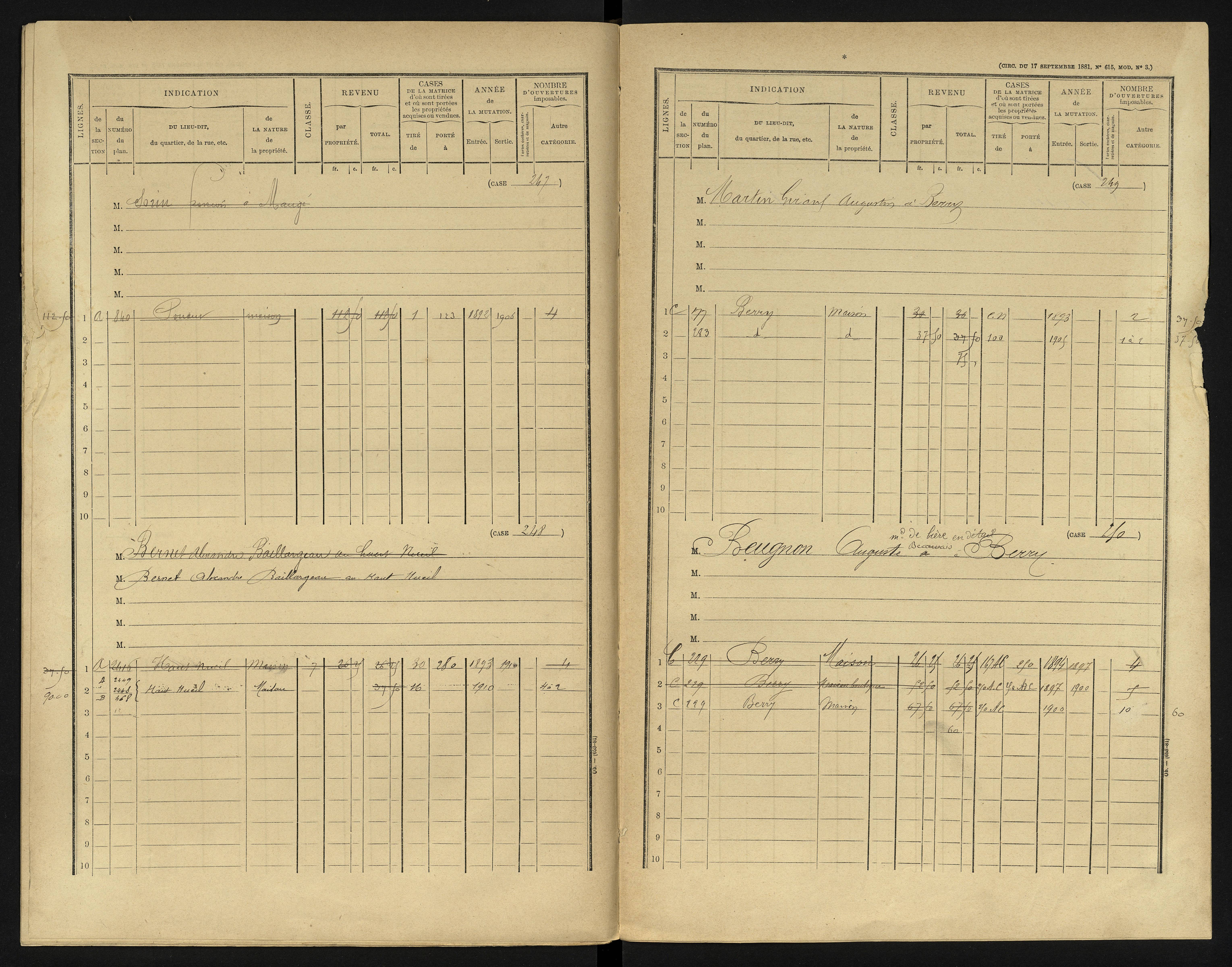 Berrie - FRAD086_cadastre Cases 1-280 