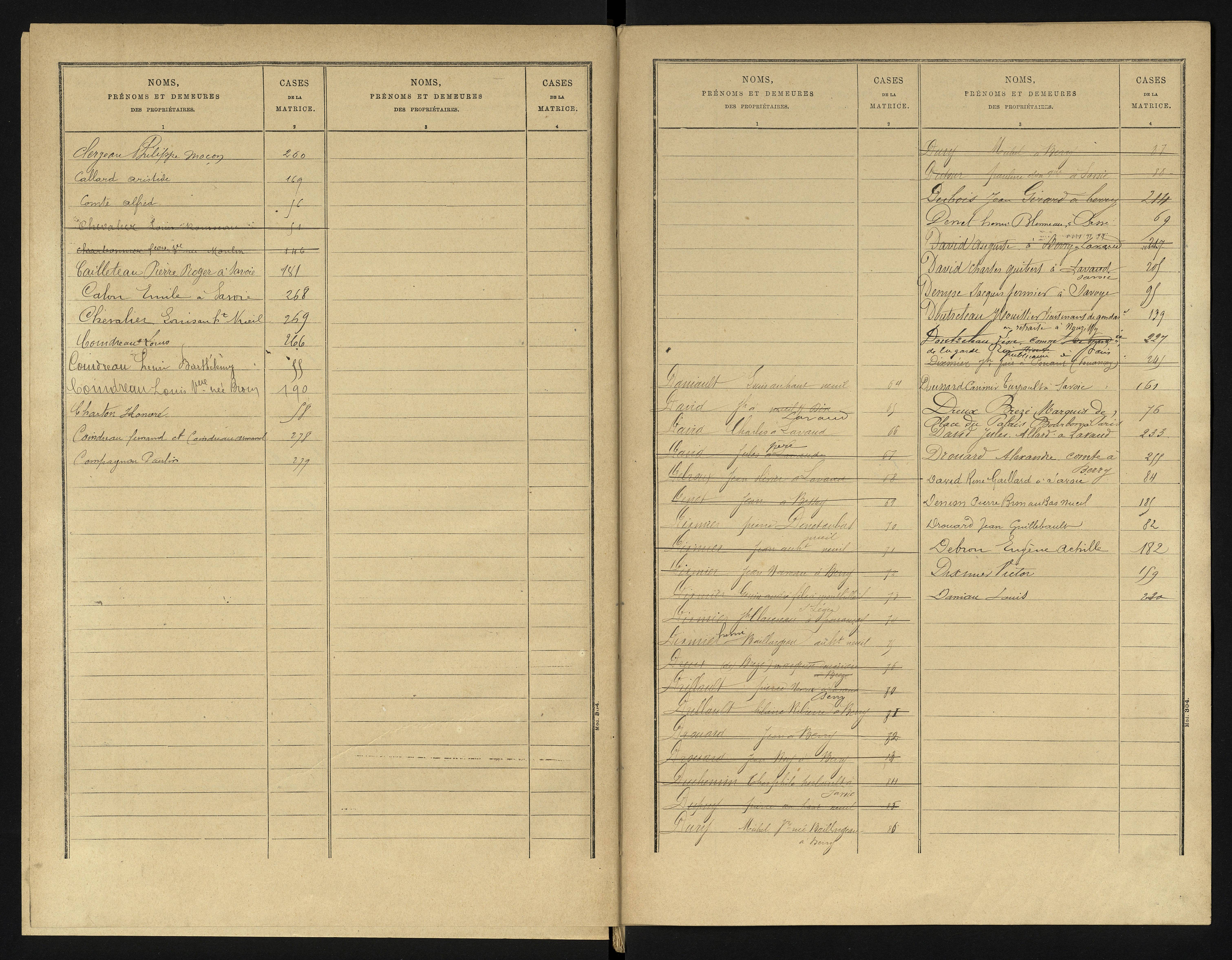 Berrie - FRAD086_cadastre Cases 1-280 
