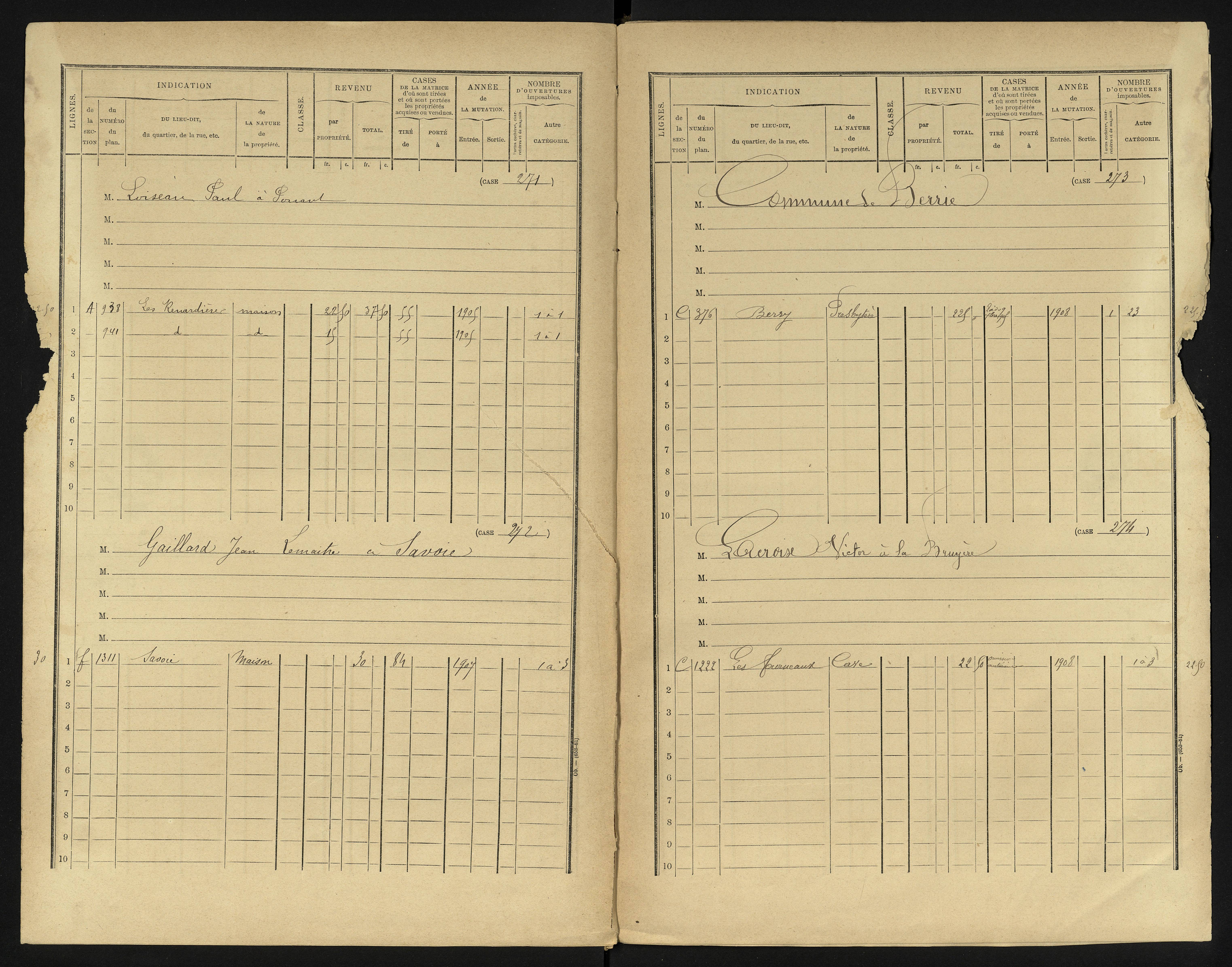 Berrie - FRAD086_cadastre Cases 1-280 