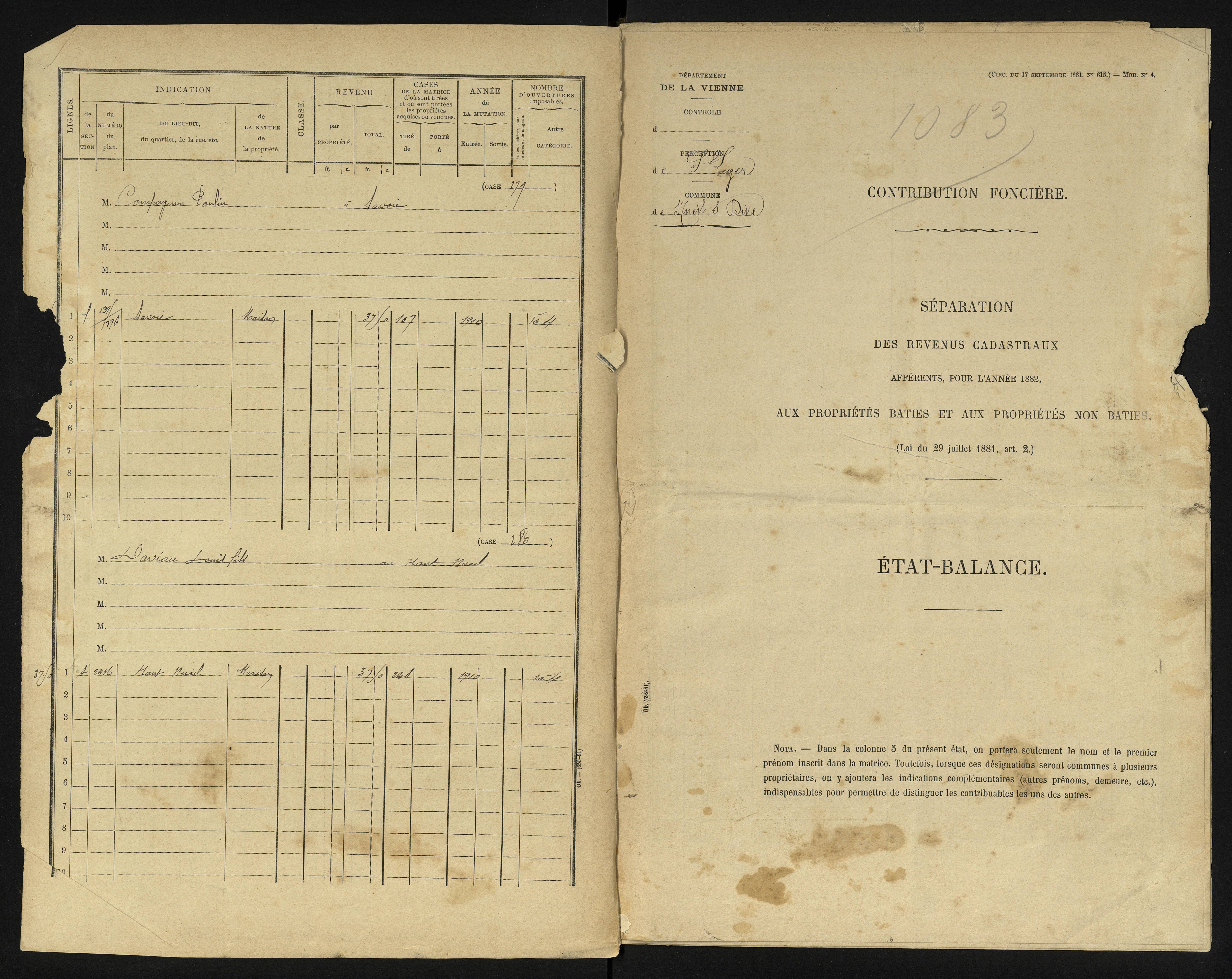 Berrie - FRAD086_cadastre Cases 1-280 