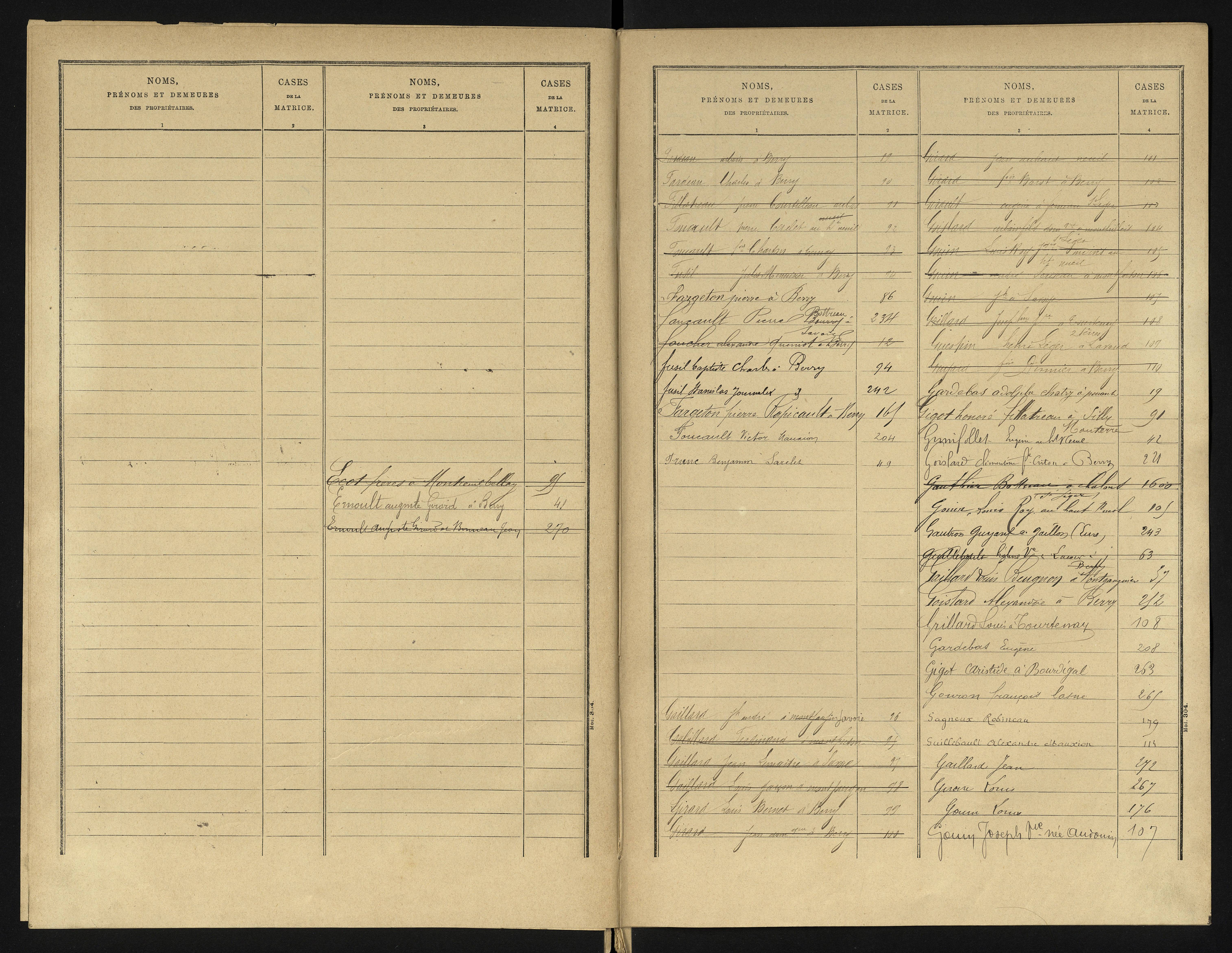 Berrie - FRAD086_cadastre Cases 1-280 