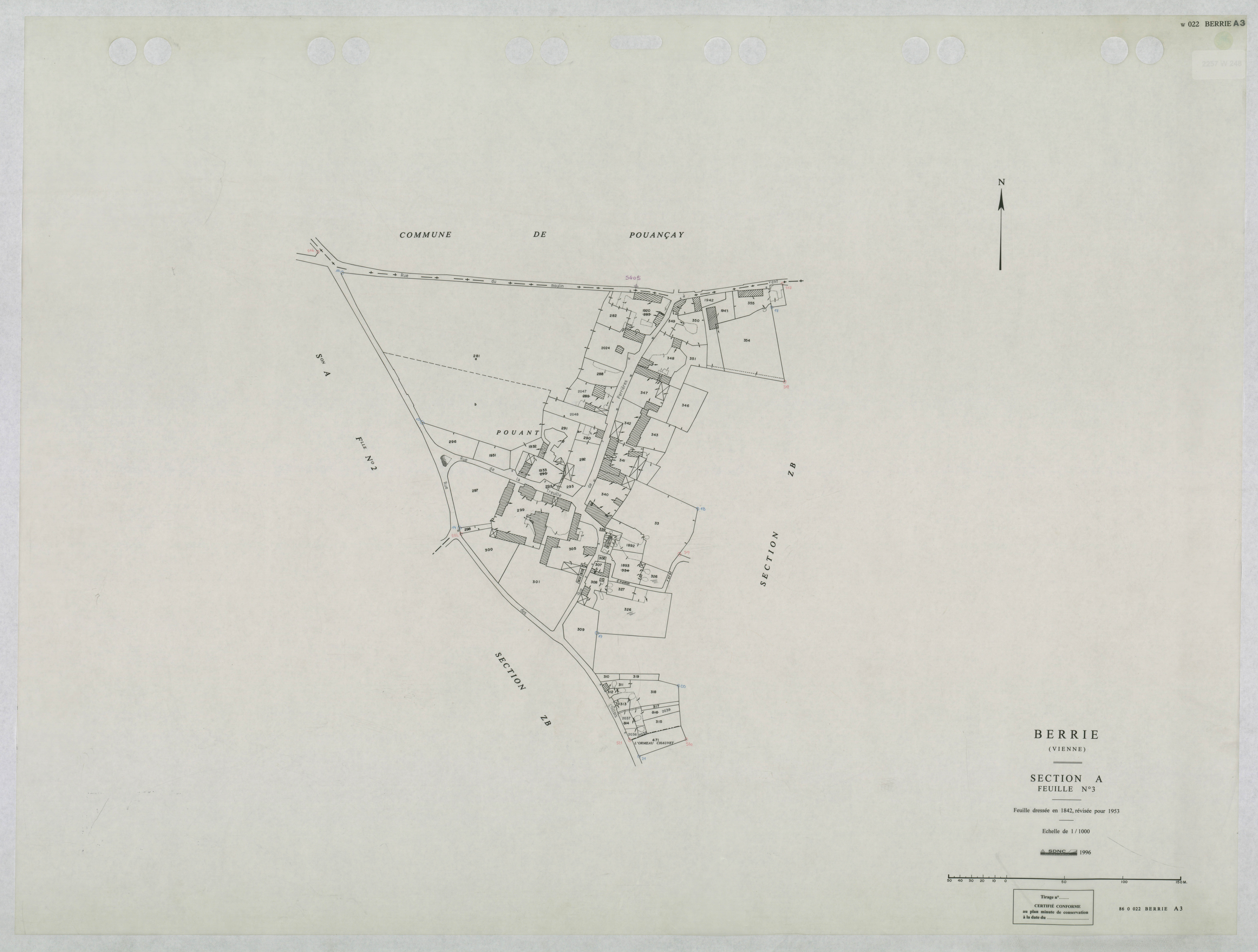 Berrie - FRAD086_cadastre Plans mis à jour 
