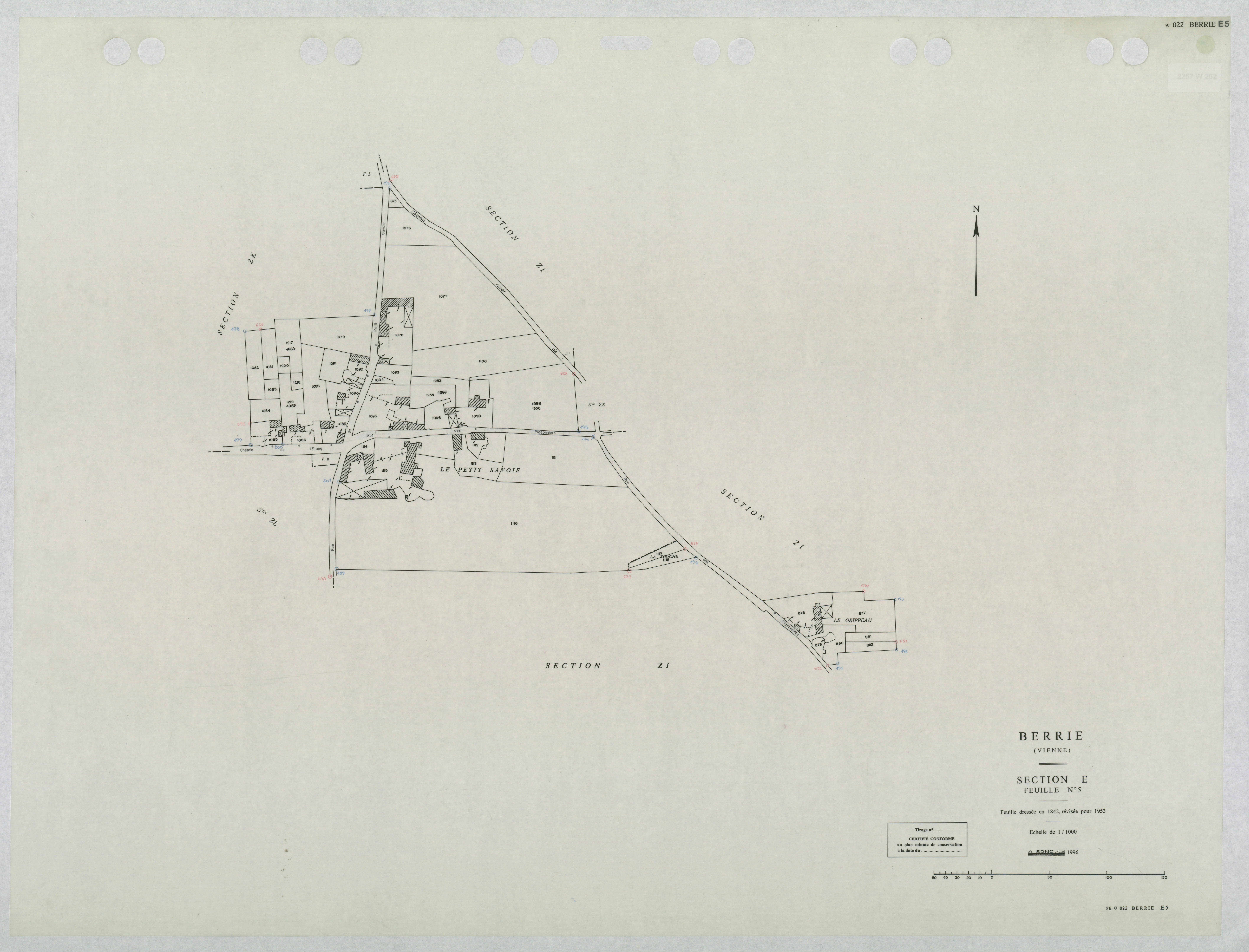Berrie - FRAD086_cadastre Plans mis à jour 