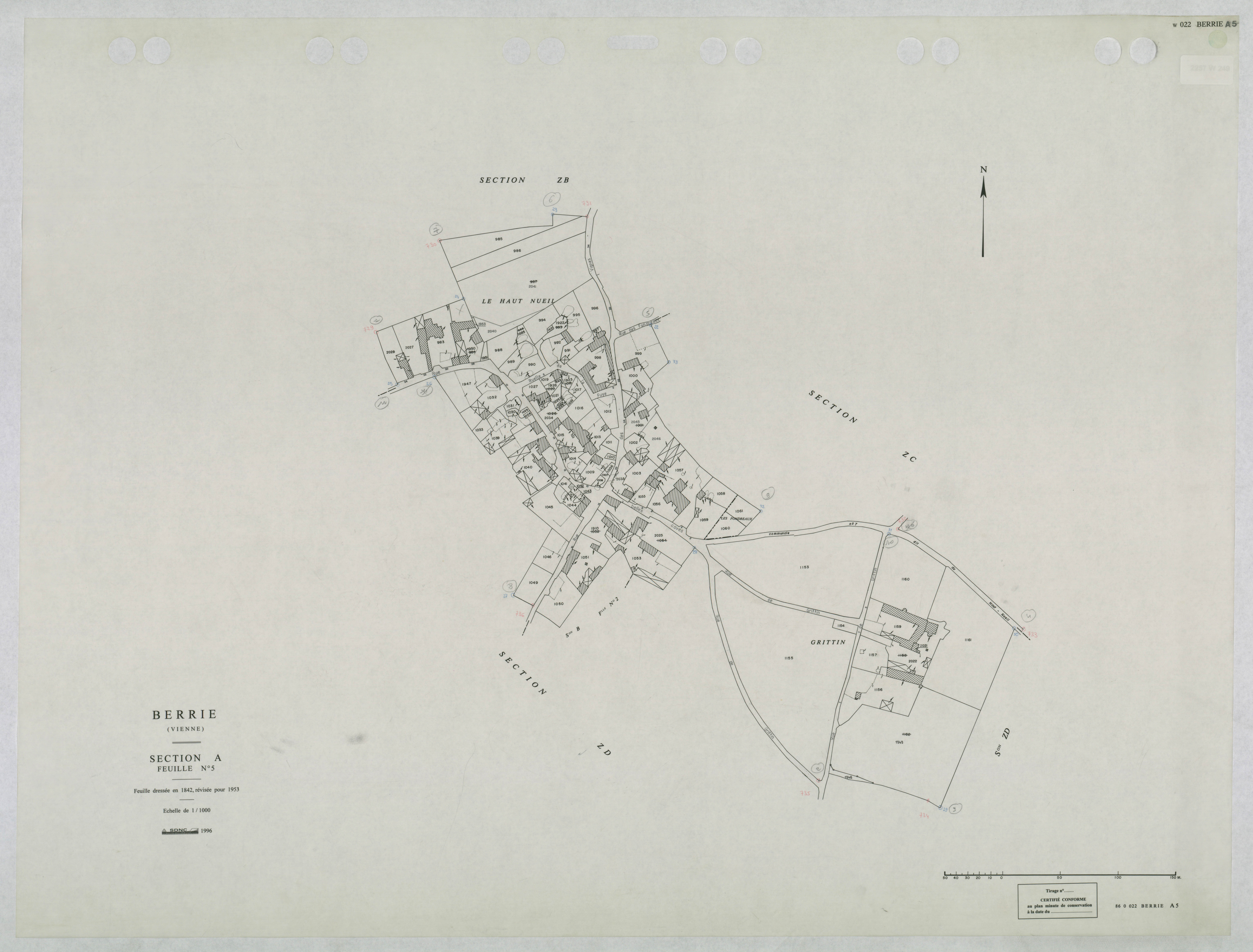 Berrie - FRAD086_cadastre Plans mis à jour 