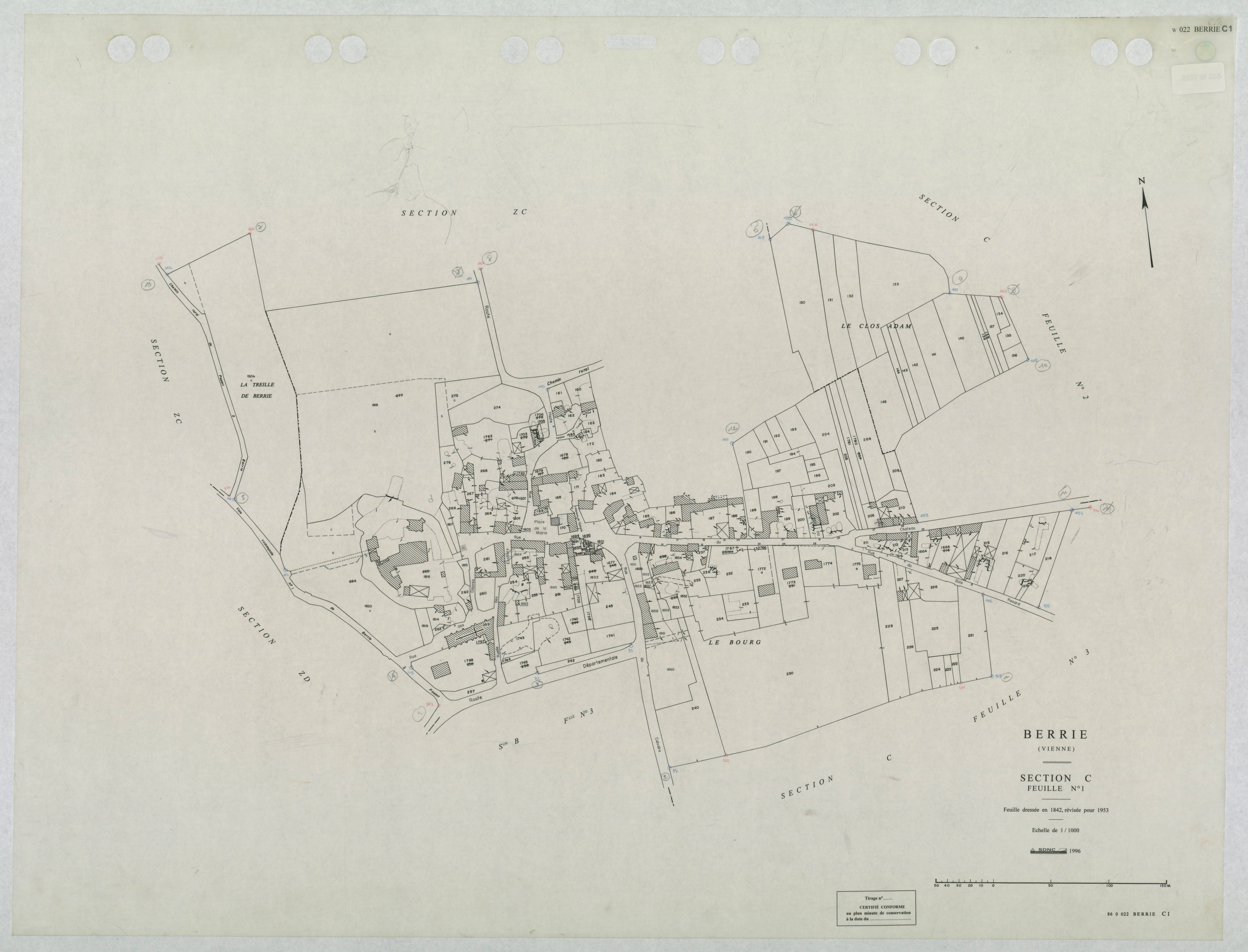 Berrie - FRAD086_cadastre Plans mis à jour 
