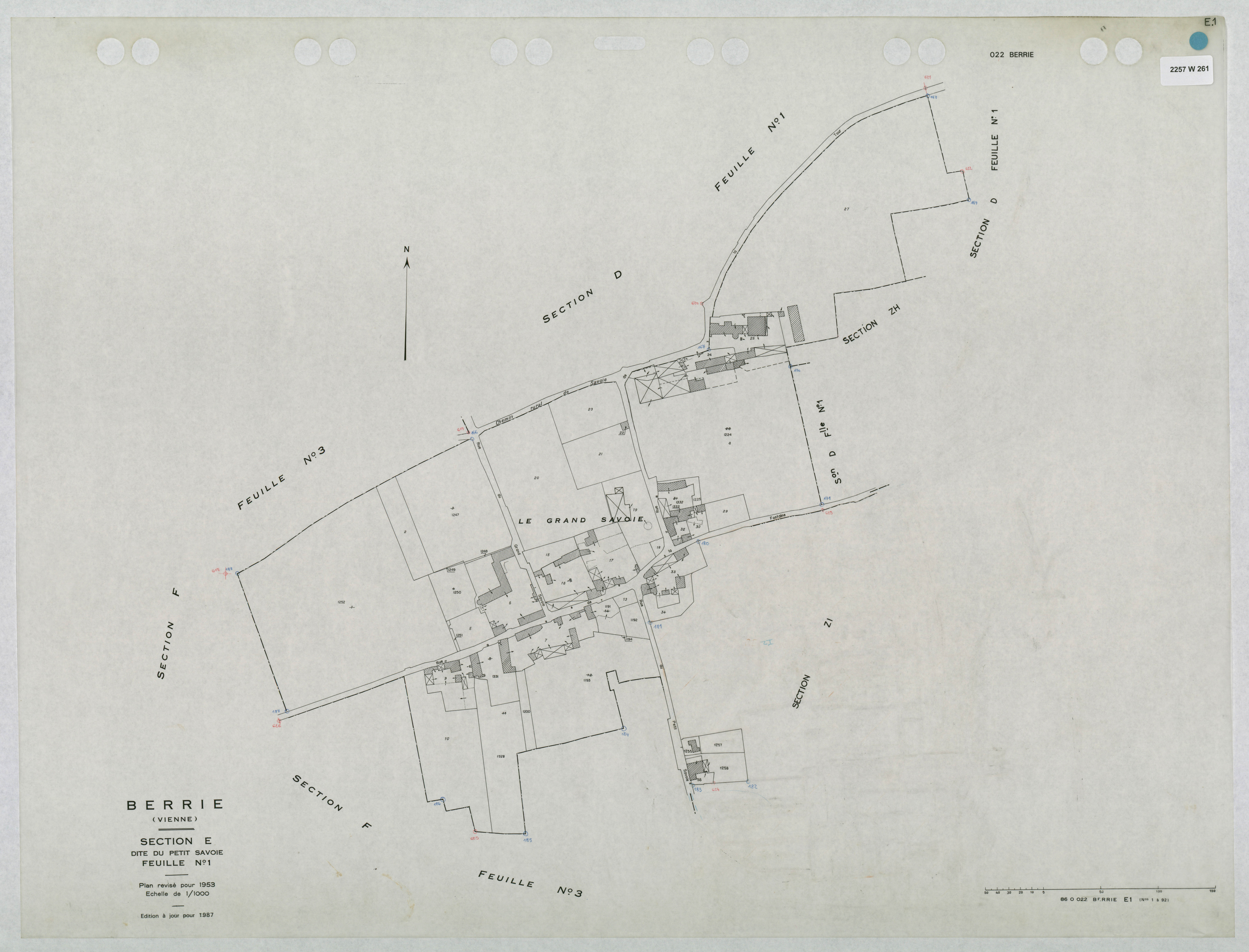 Berrie - FRAD086_cadastre Plans mis à jour 