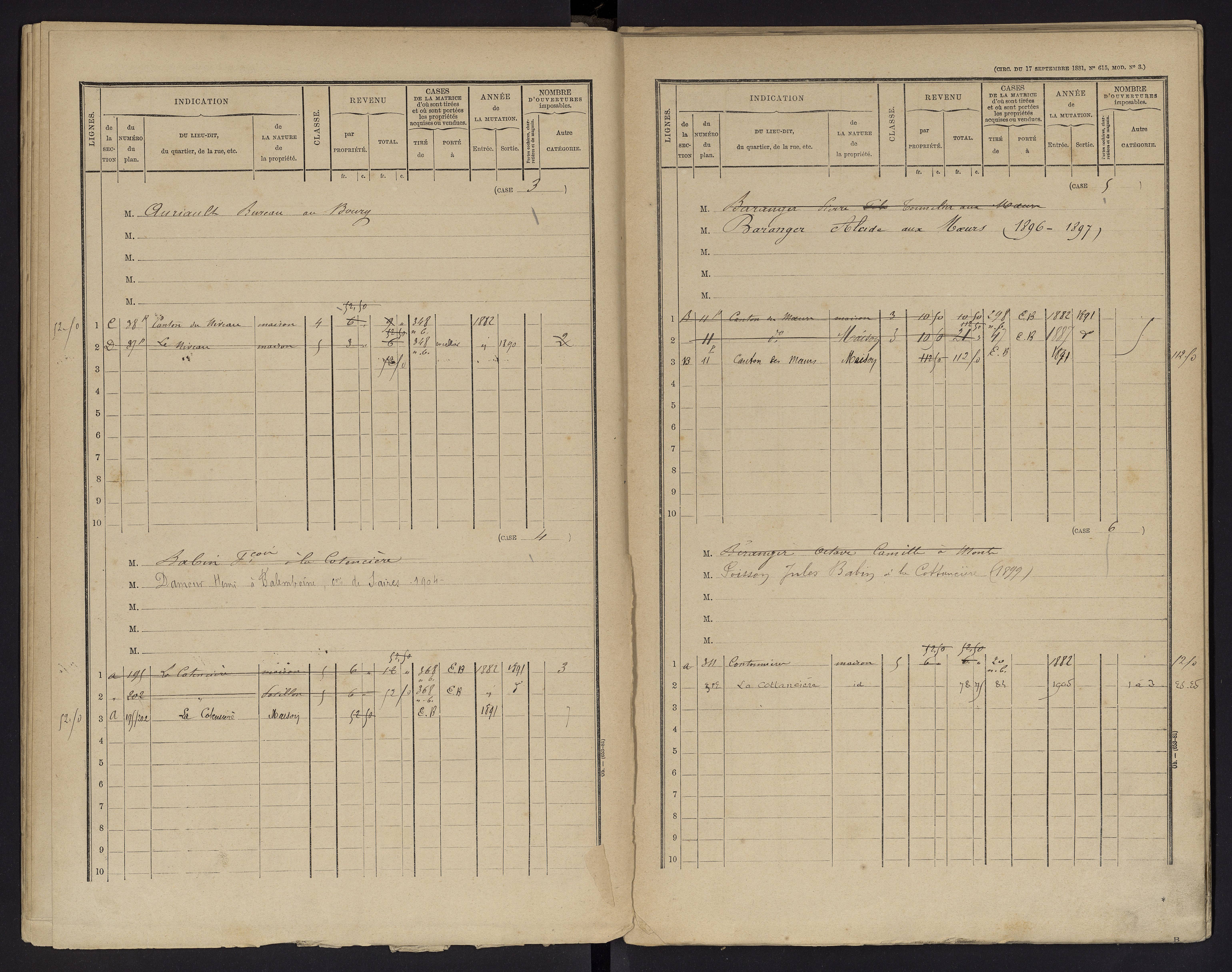 Berthegon - FRAD086_cadastre Cases 1-152 