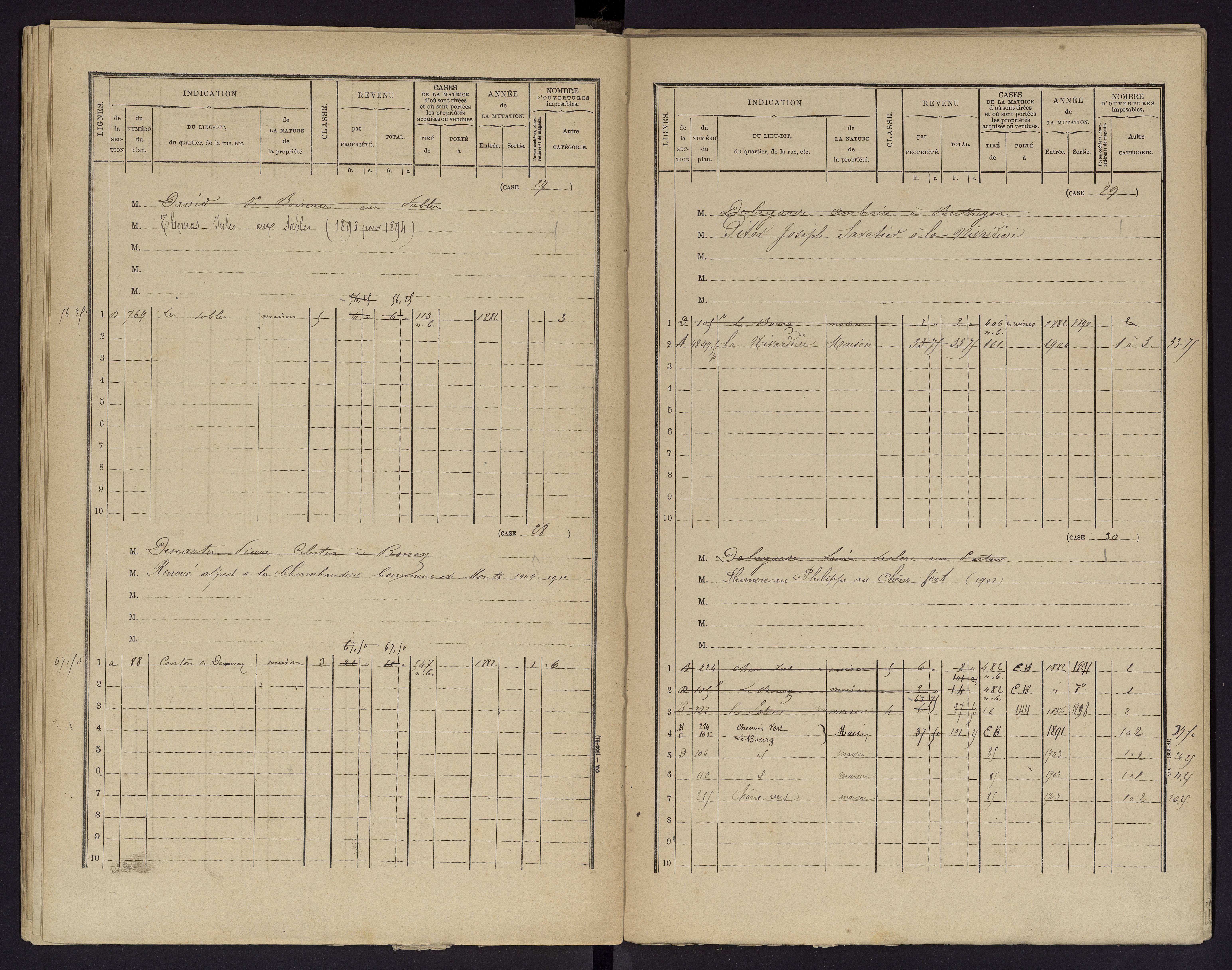 Berthegon - FRAD086_cadastre Cases 1-152 