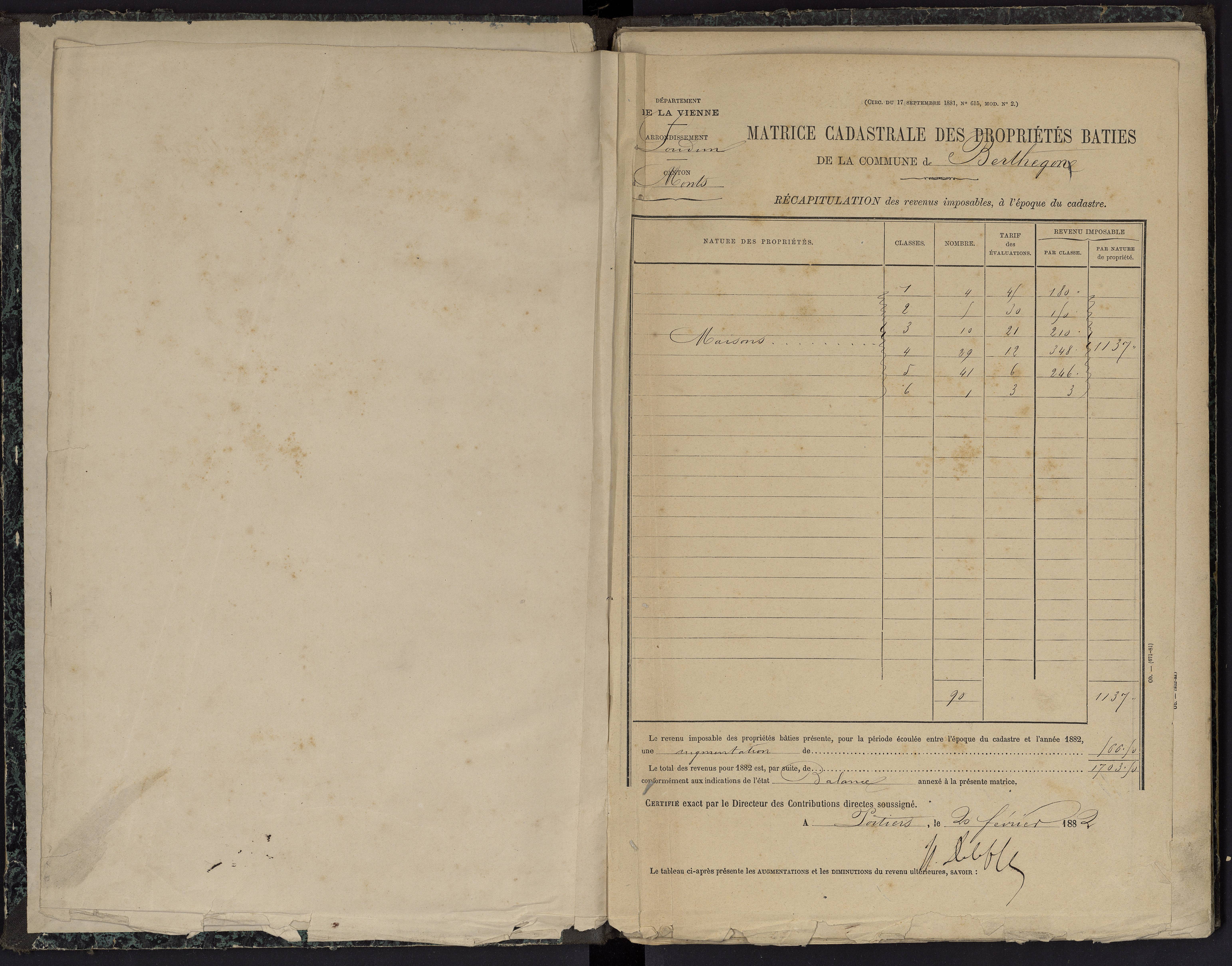 Berthegon - FRAD086_cadastre Cases 1-152 