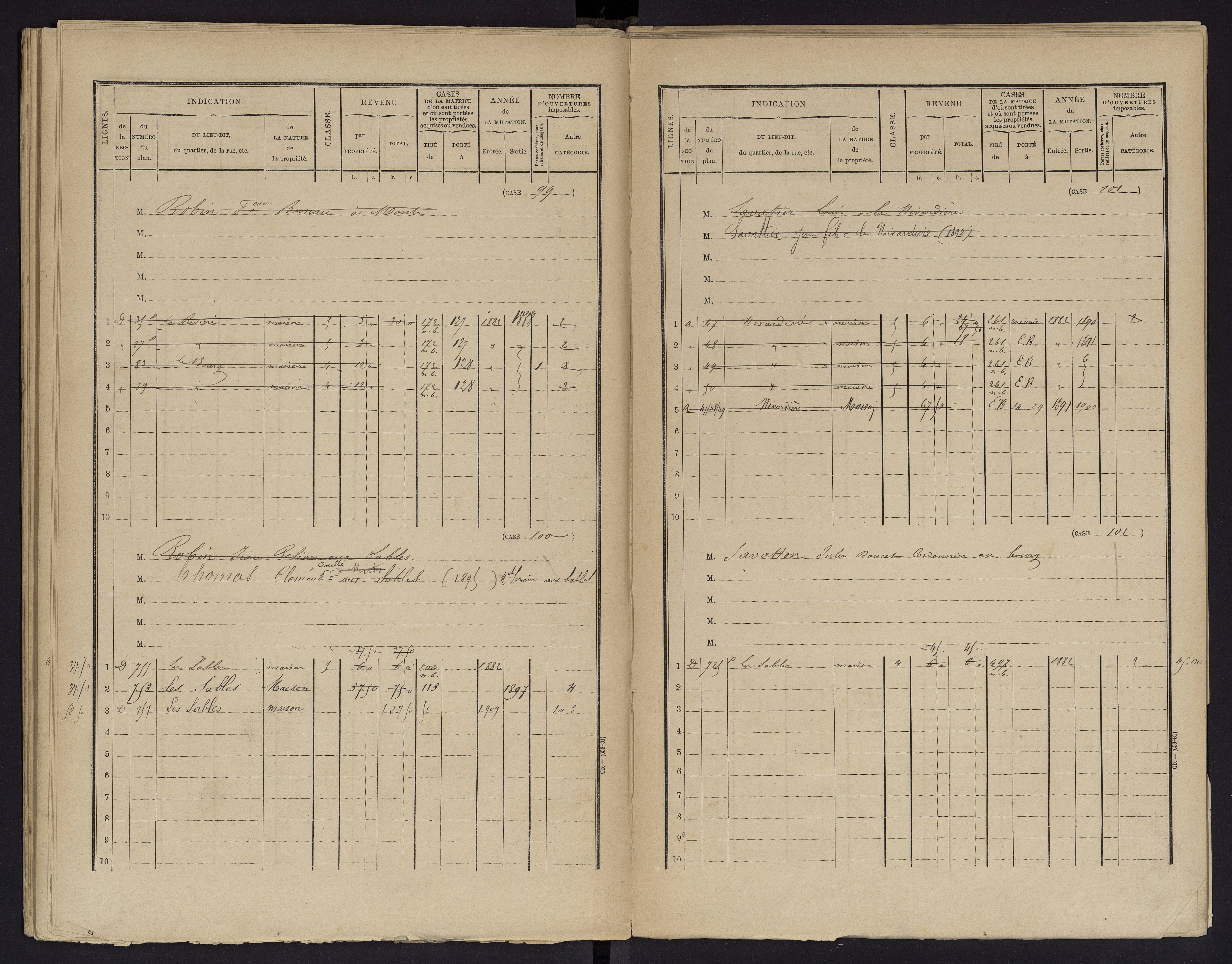 Berthegon - FRAD086_cadastre Cases 1-152 