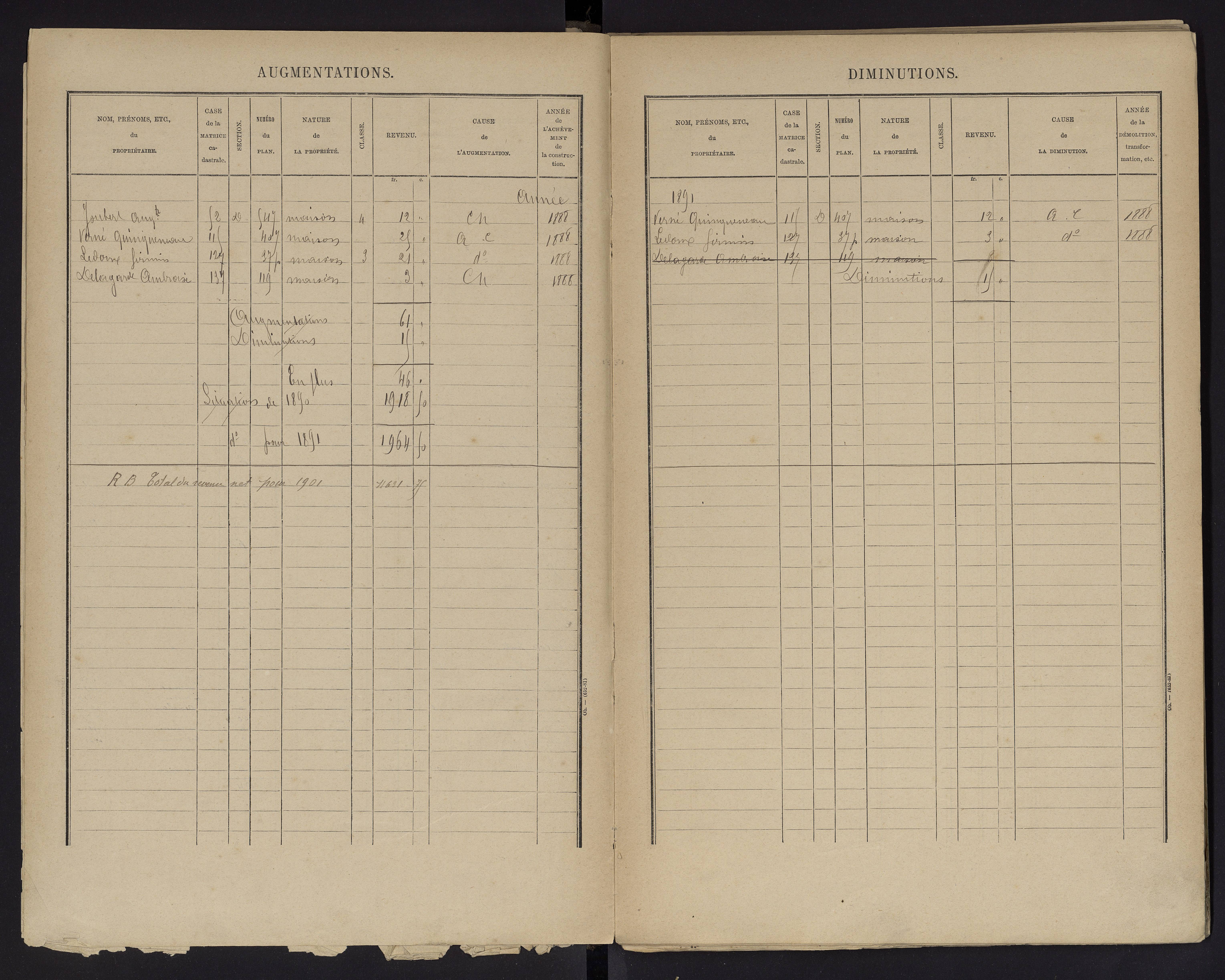Berthegon - FRAD086_cadastre Cases 1-152 