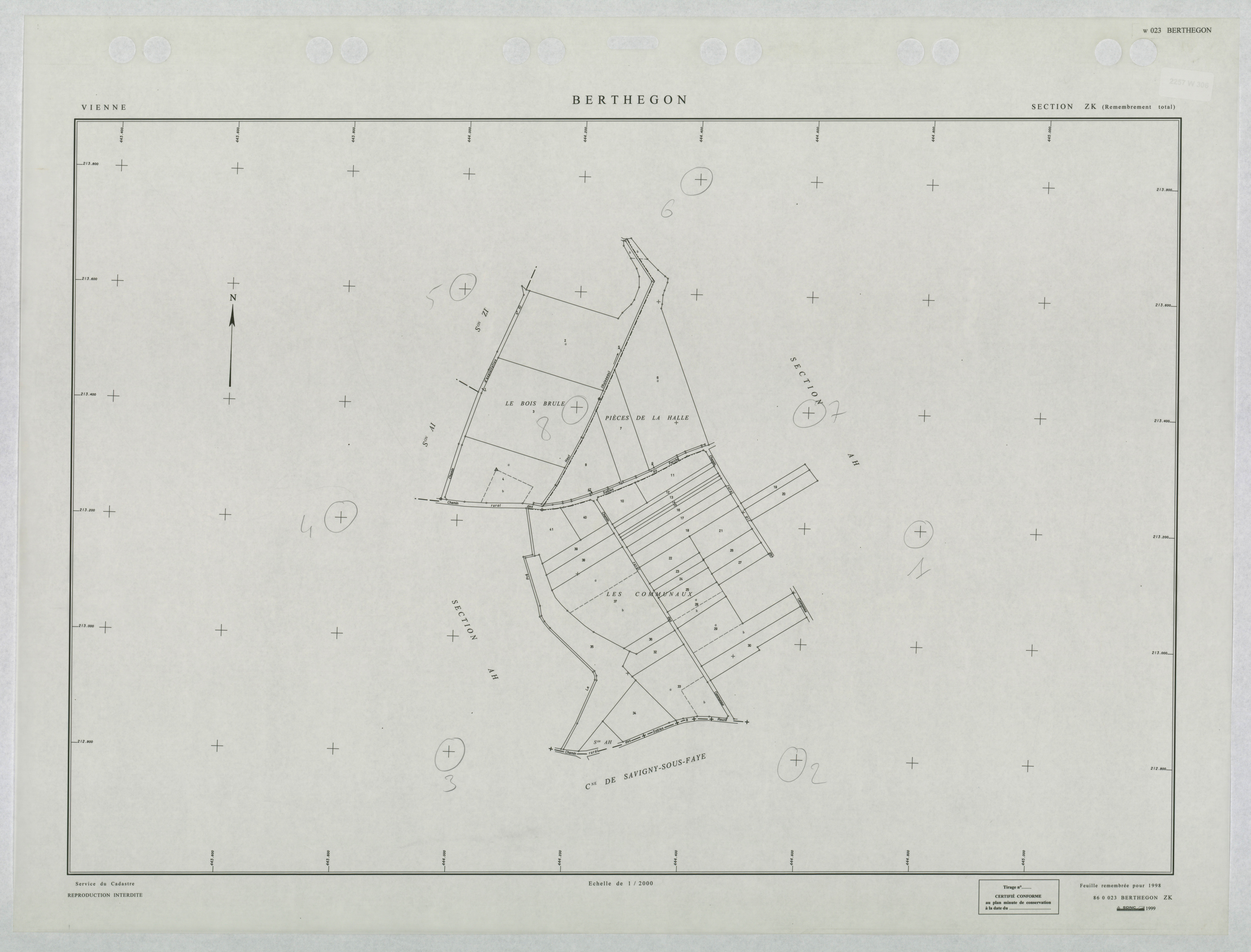Berthegon - FRAD086_cadastre Plans remembrés 