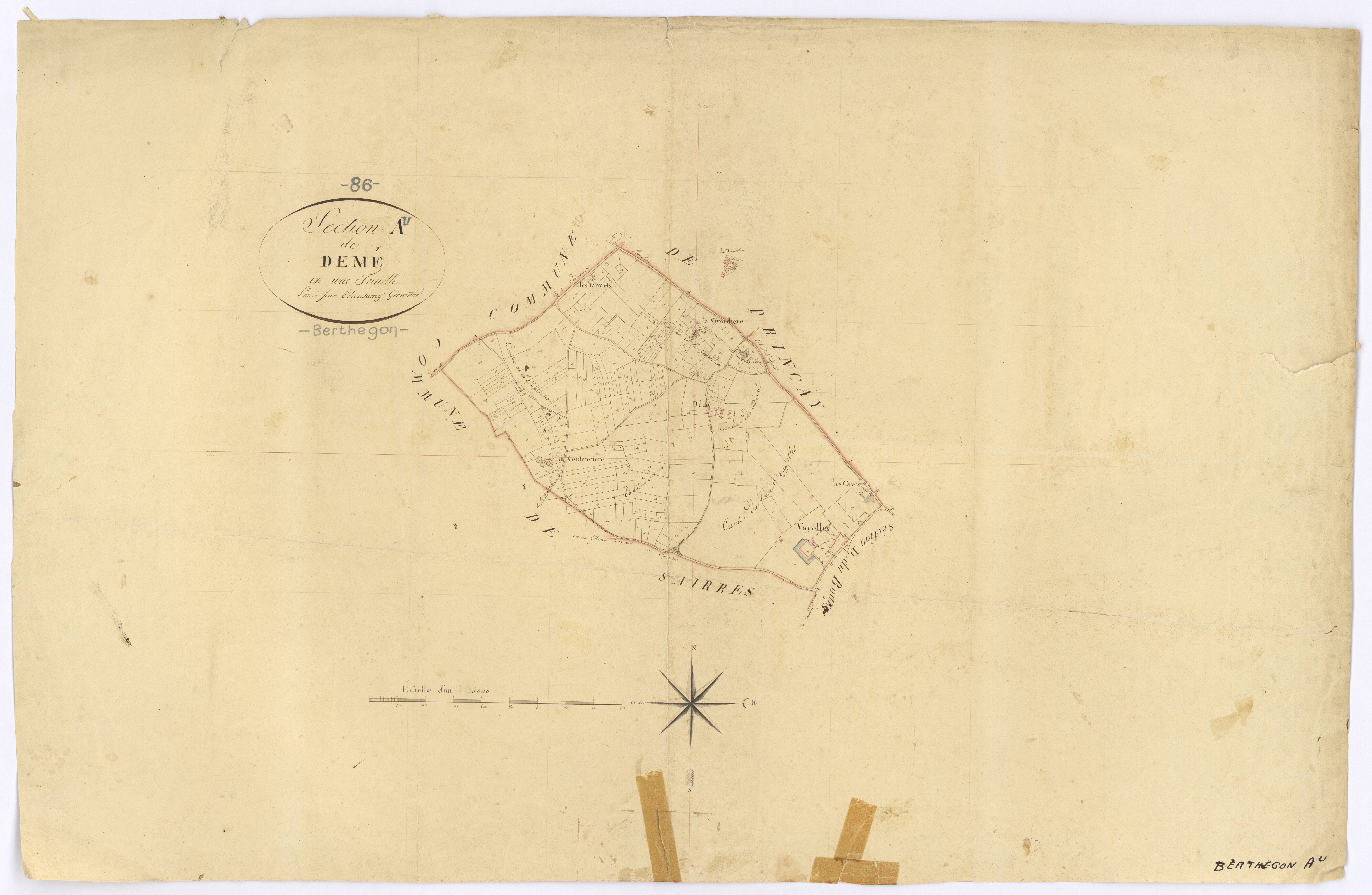 Berthegon - FRAD086_cadastre Plans 