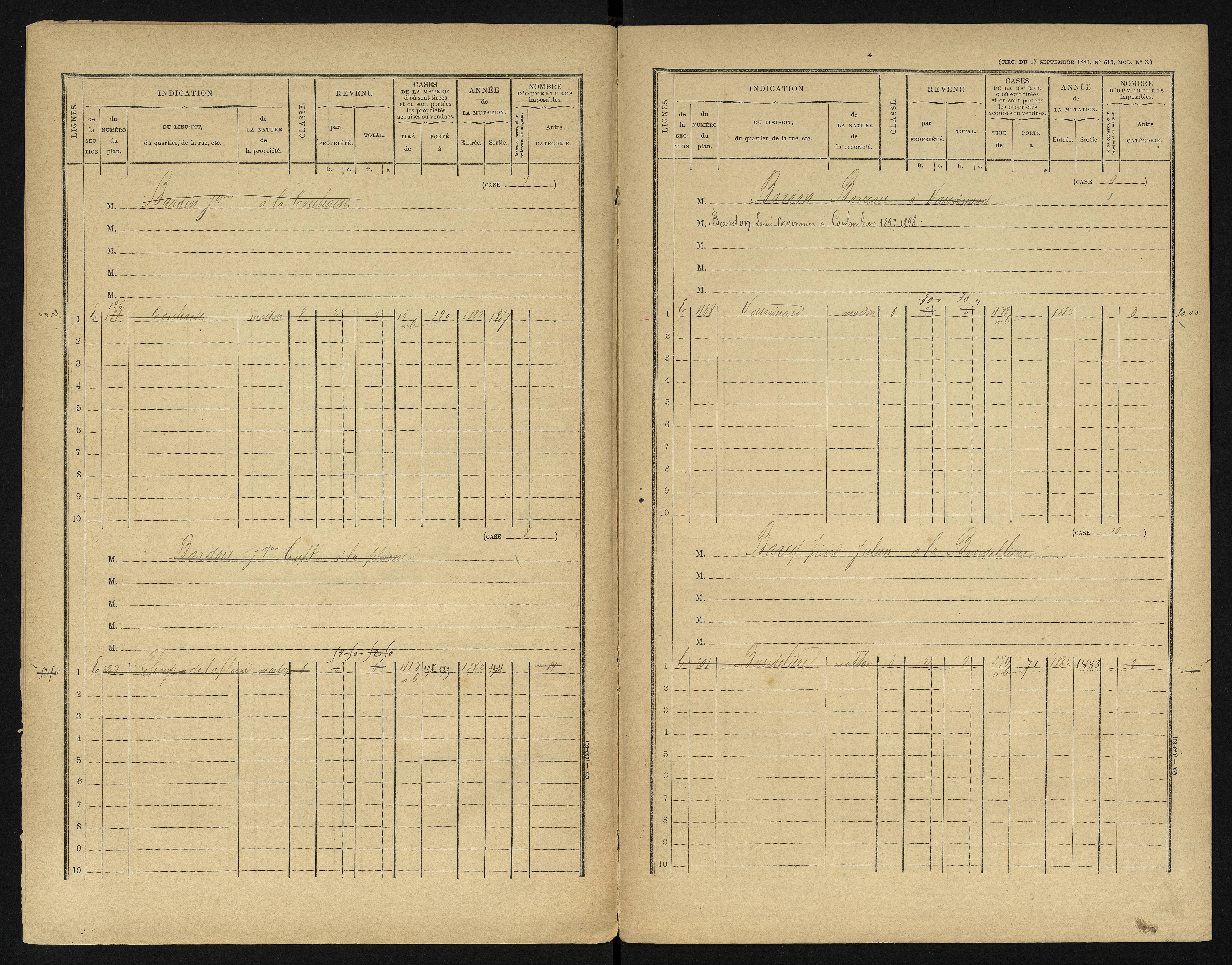 Béruges - FRAD086_cadastre Cases 1-211 
