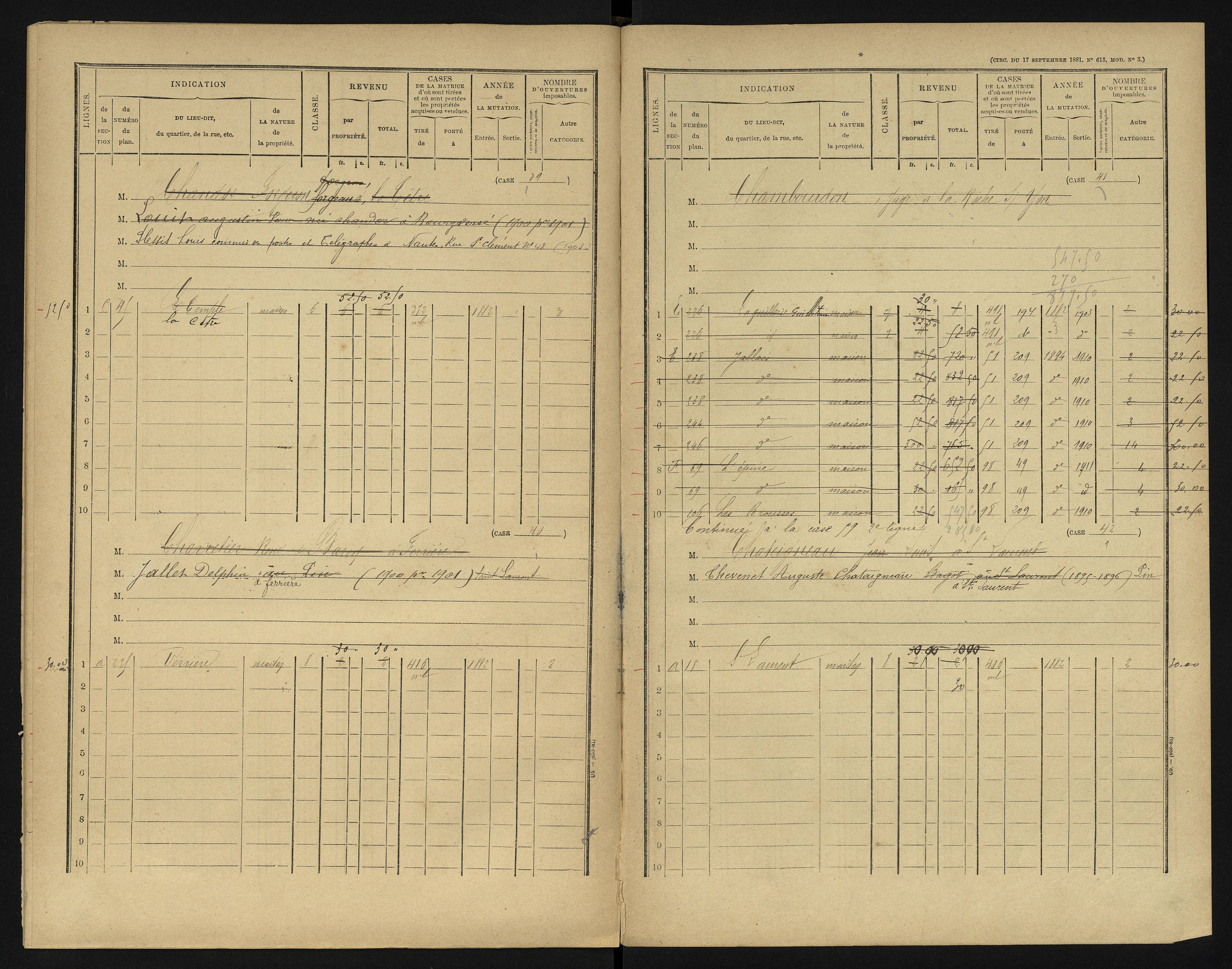 Béruges - FRAD086_cadastre Cases 1-211 