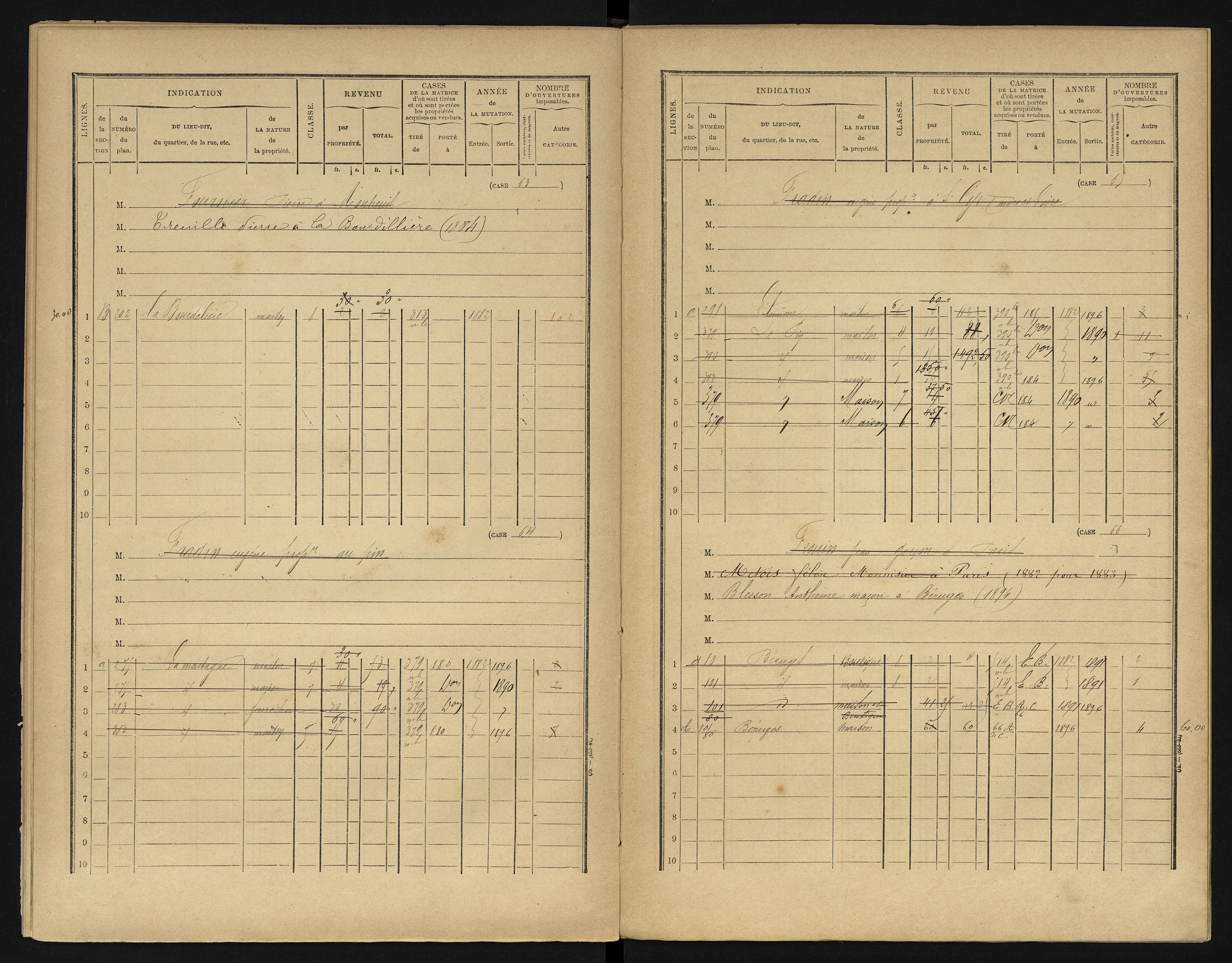 Béruges - FRAD086_cadastre Cases 1-211 