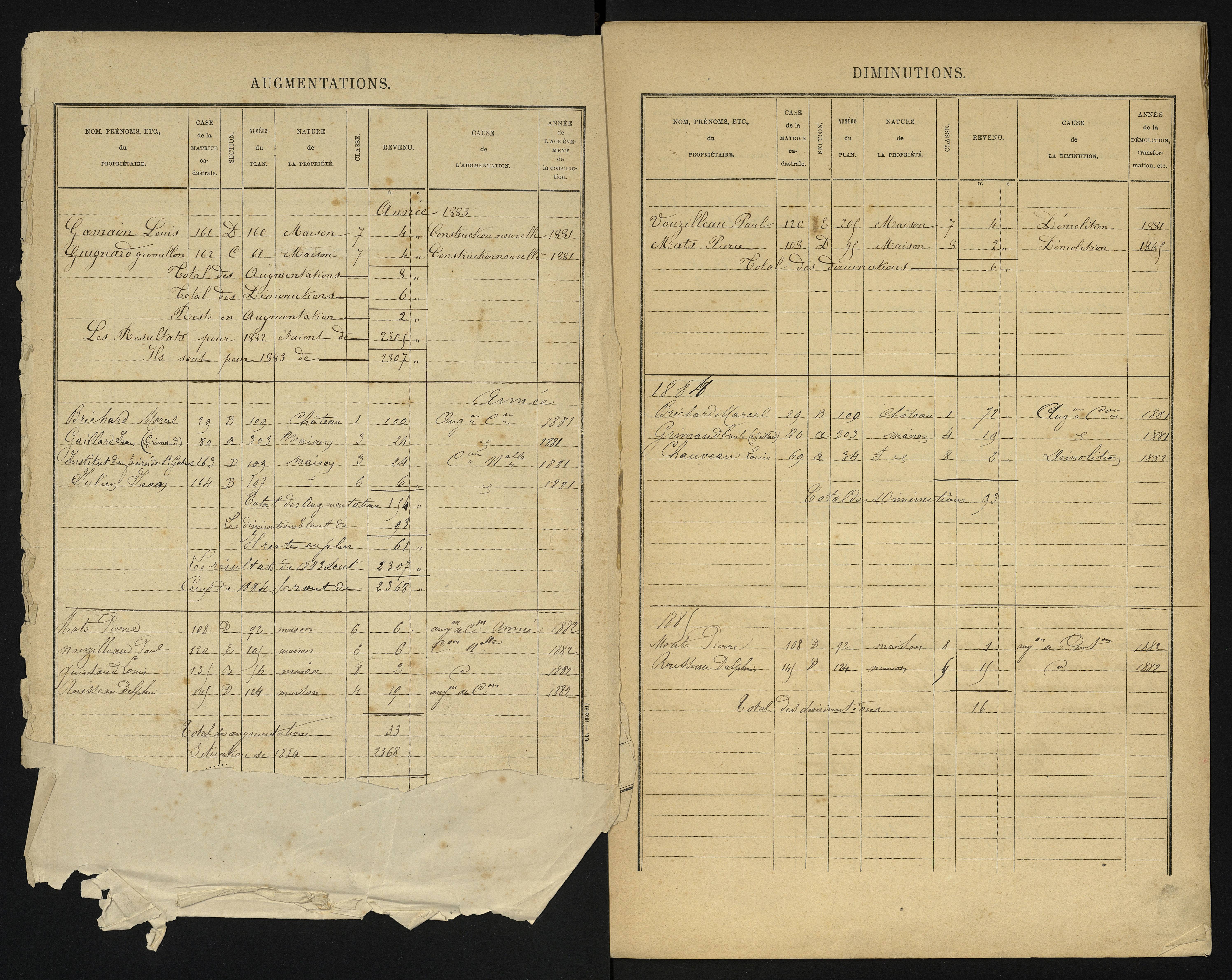 Béruges - FRAD086_cadastre Cases 1-211 