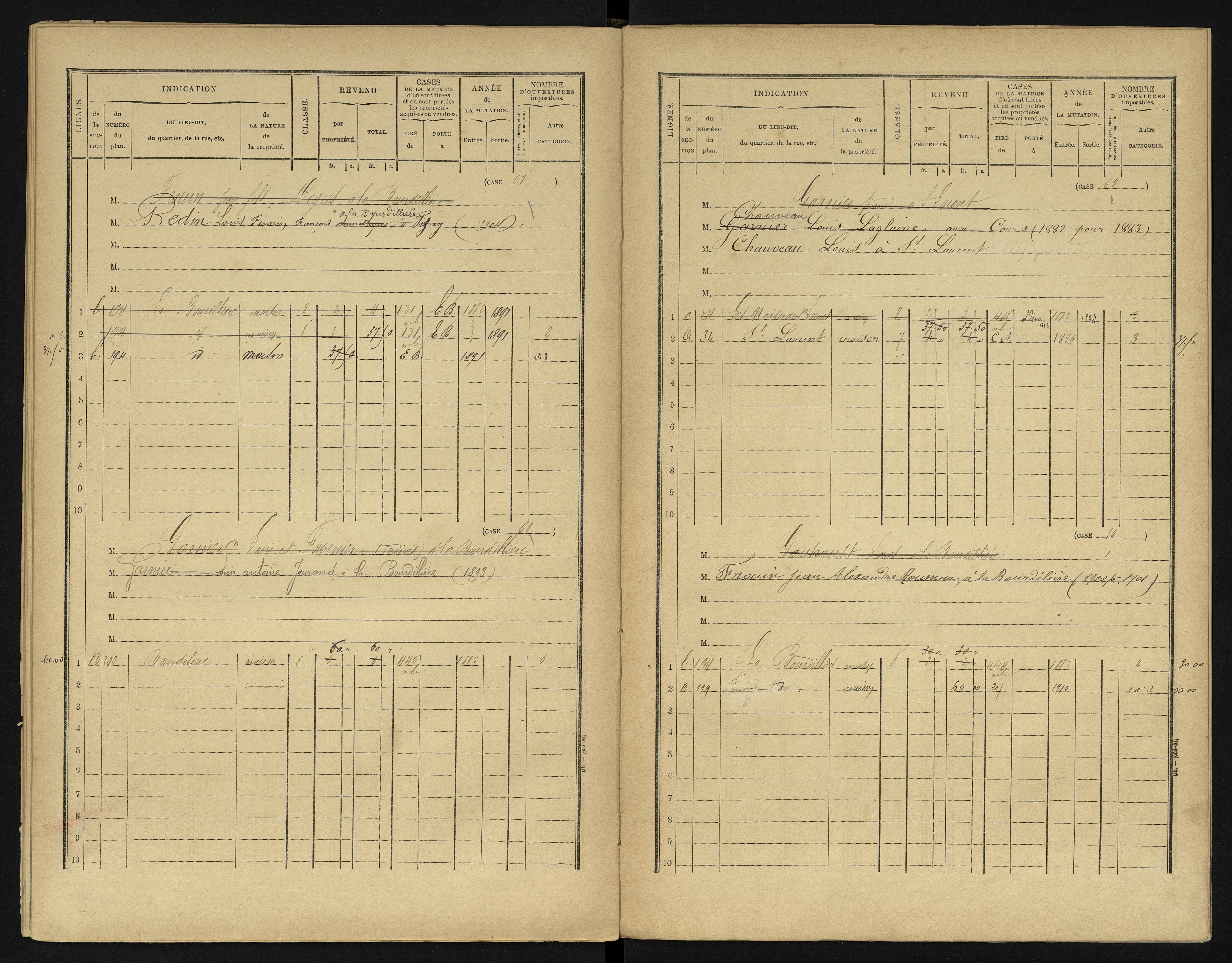 Béruges - FRAD086_cadastre Cases 1-211 