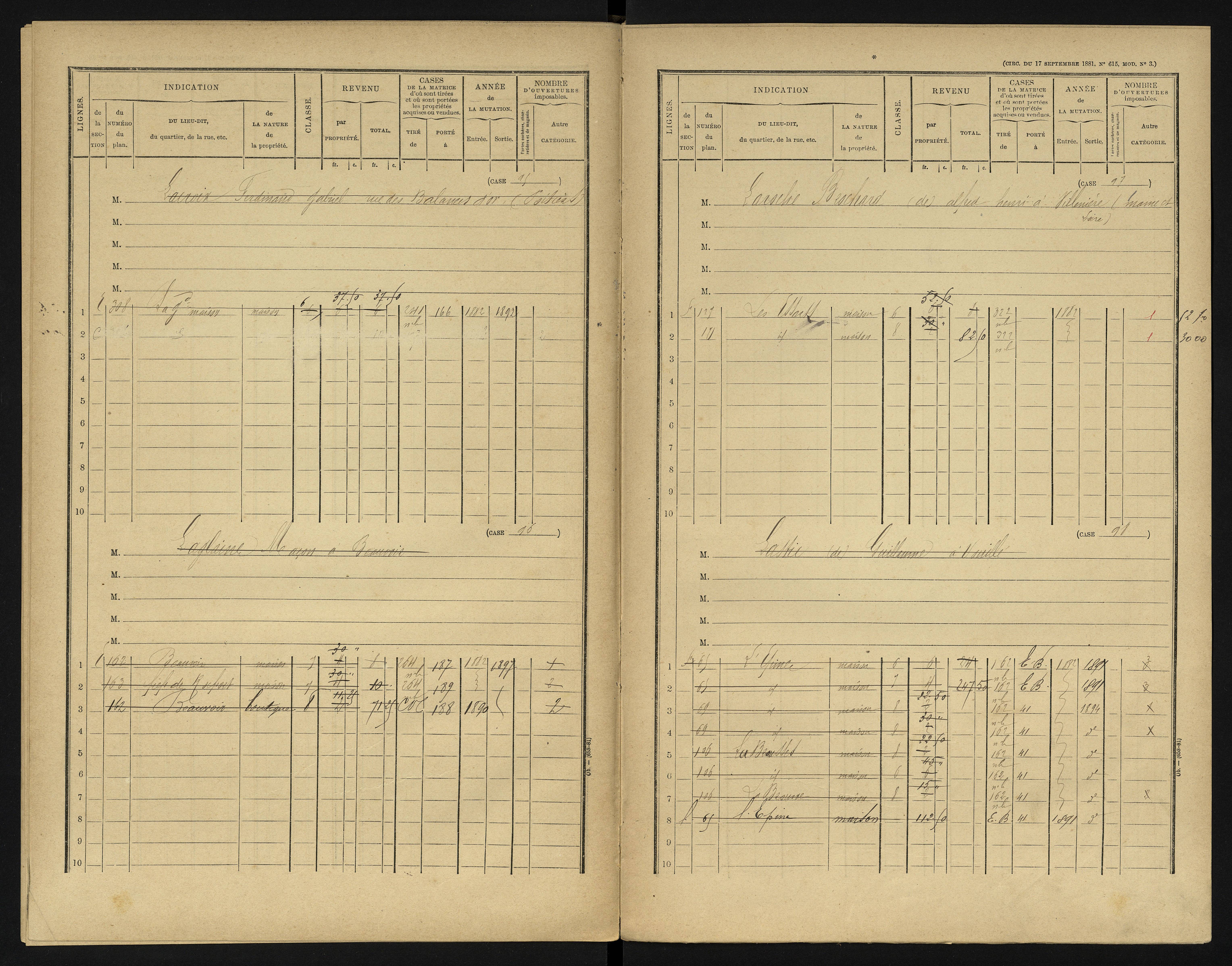Béruges - FRAD086_cadastre Cases 1-211 