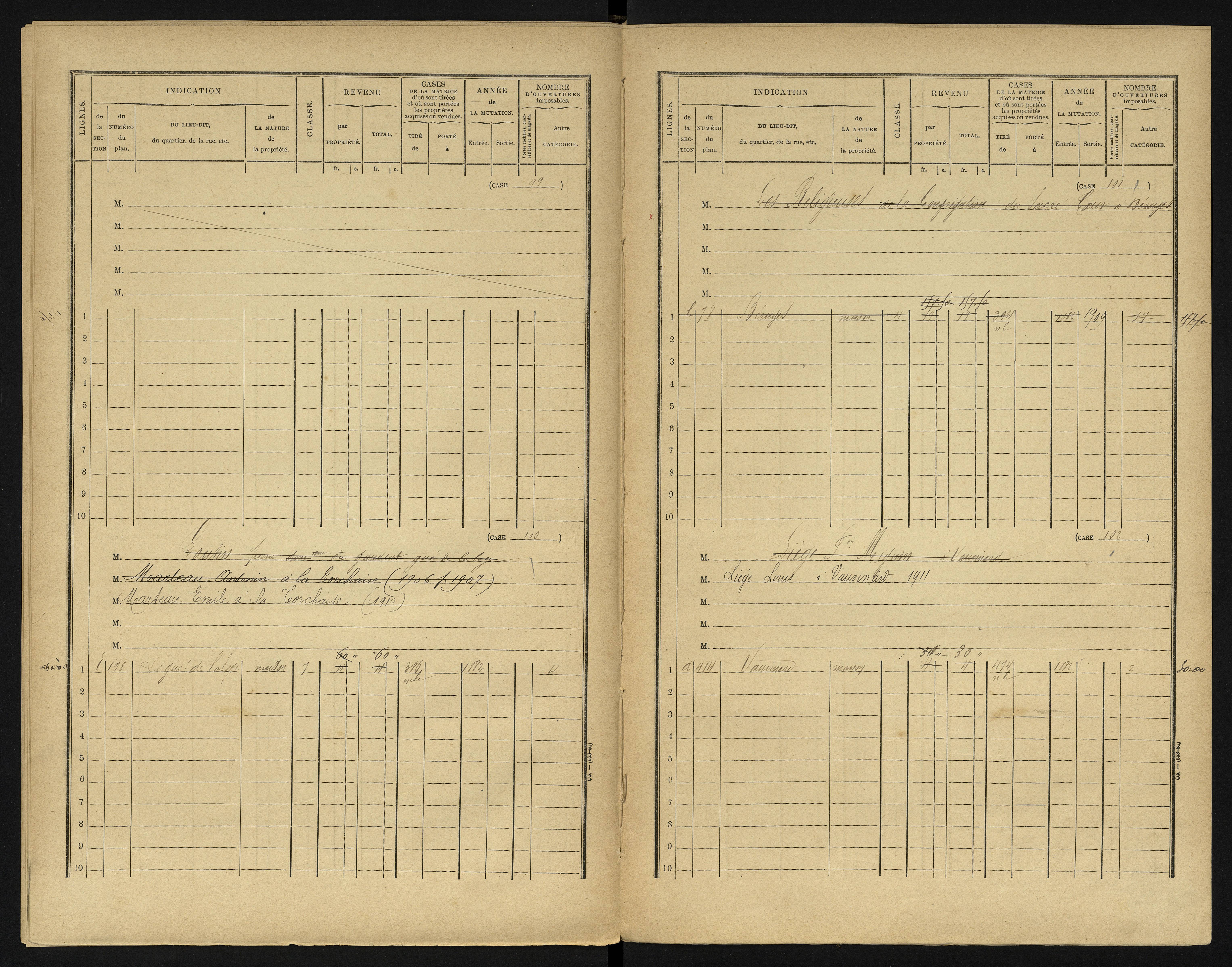 Béruges - FRAD086_cadastre Cases 1-211 